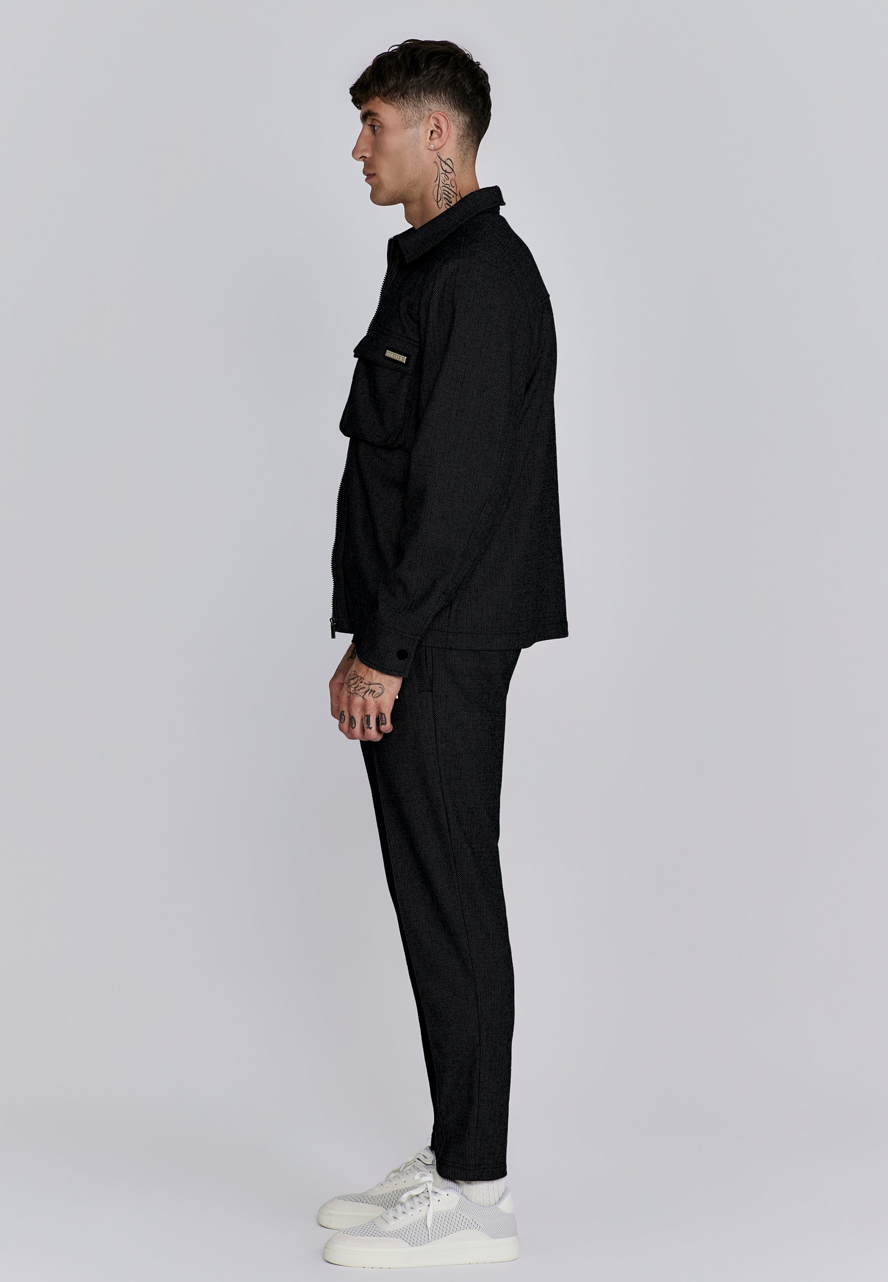 Smart Overshirt in Black Chemises SikSilk