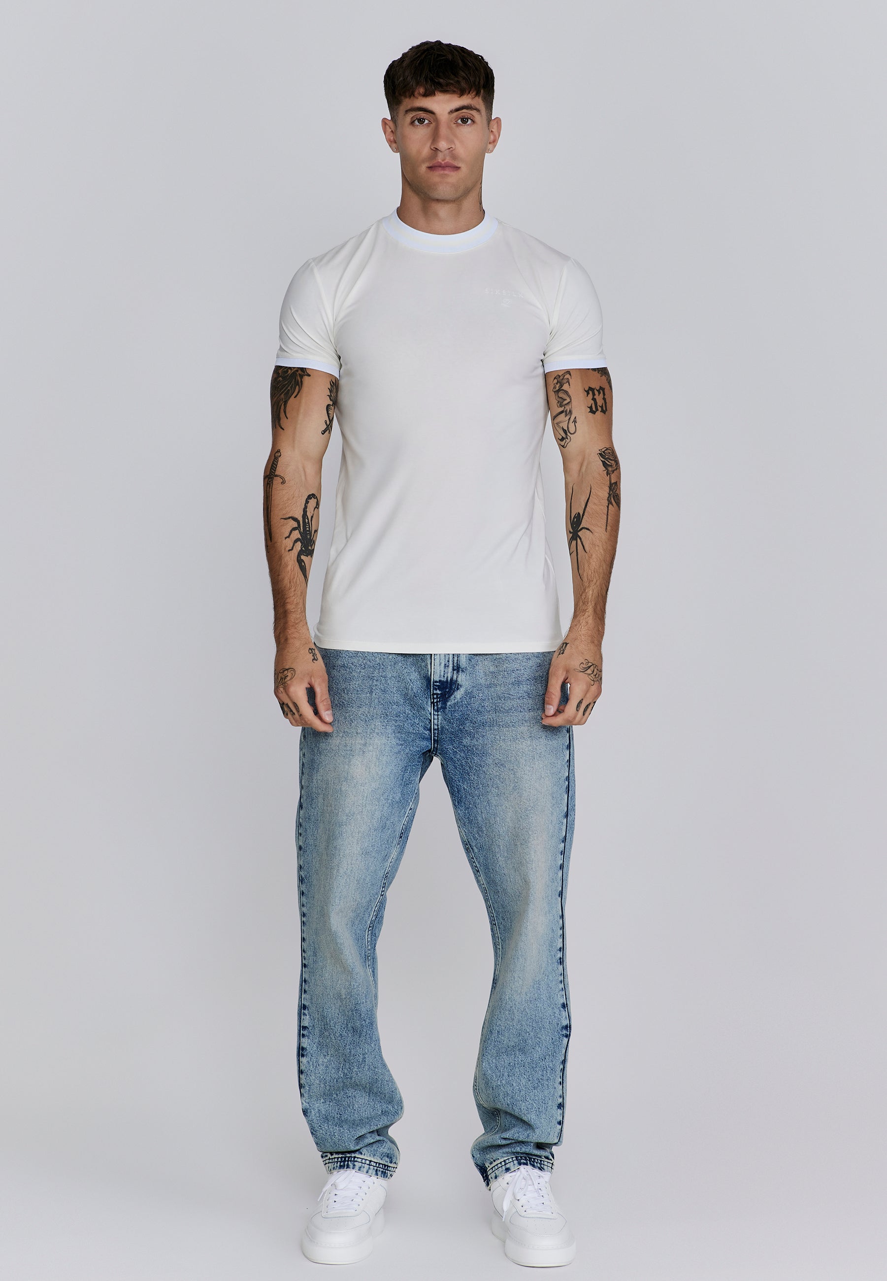 T-shirt Ringer en écru T-shirts SikSilk