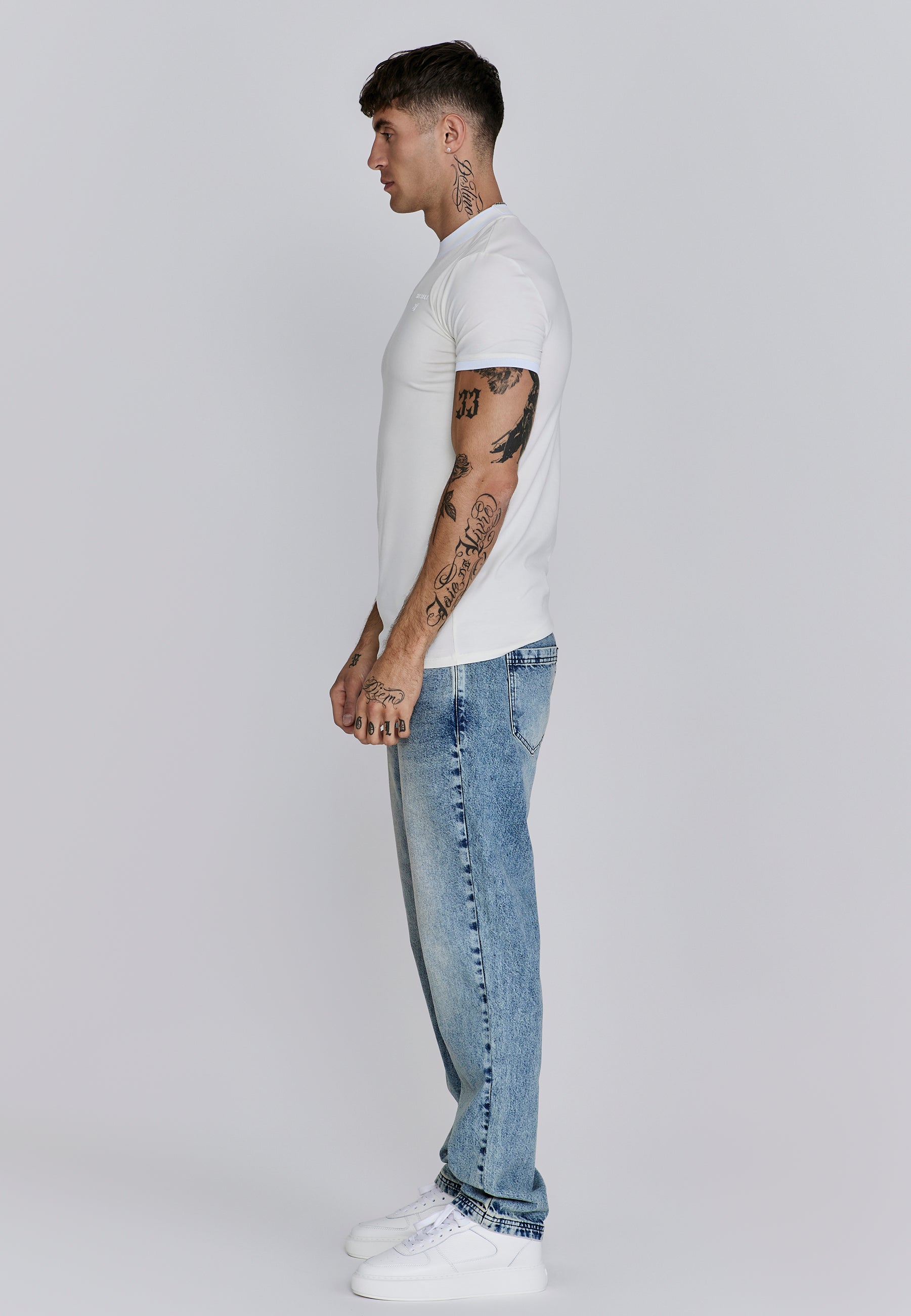 T-shirt Ringer en écru T-shirts SikSilk