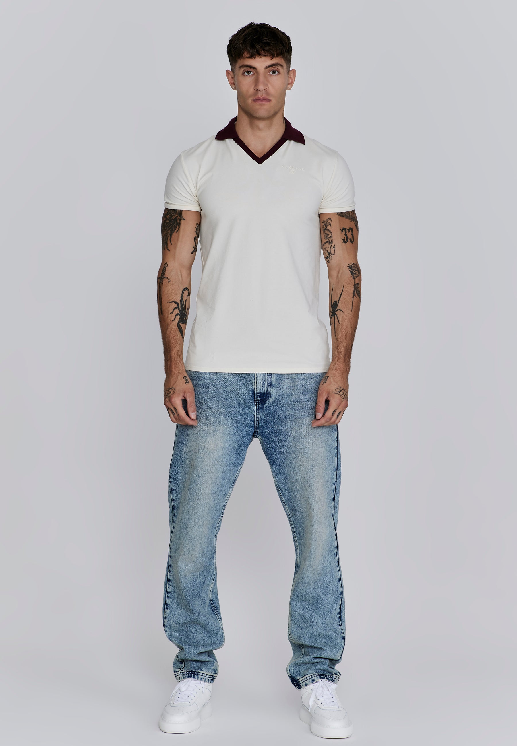 Polo T-Shirt en écru Polos SikSilk