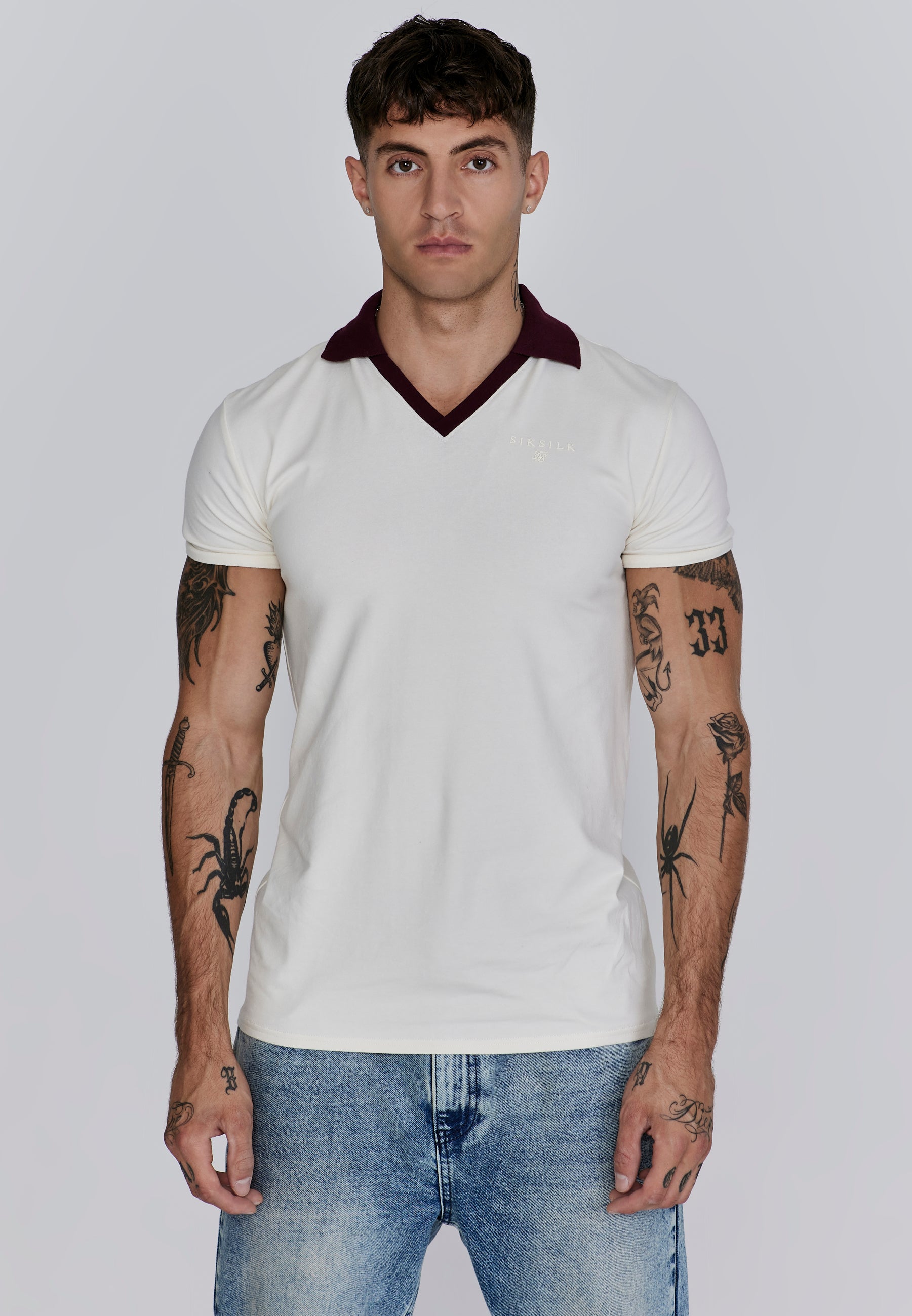 Polo T-Shirt en écru Polos SikSilk