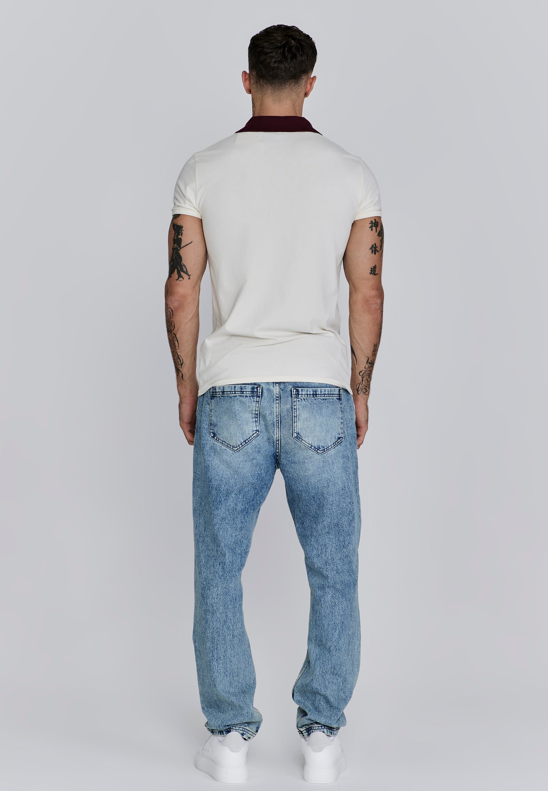 Polo T-Shirt en écru Polos SikSilk