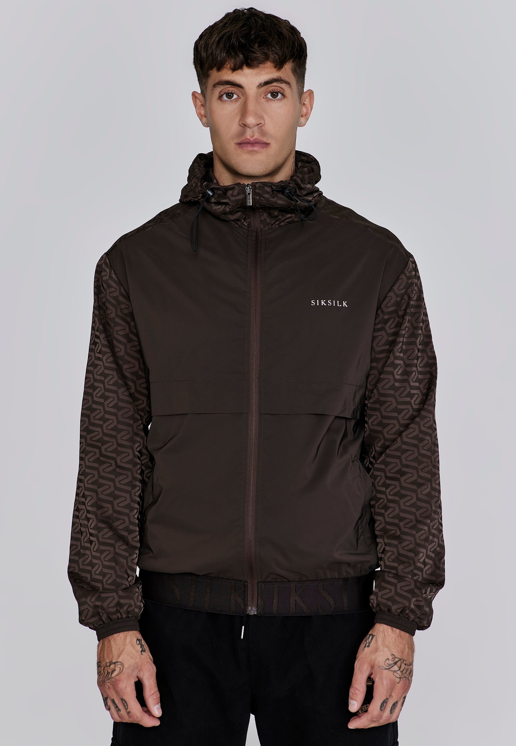 Aop Coupe-Vent à Brown Vestes SikSilk