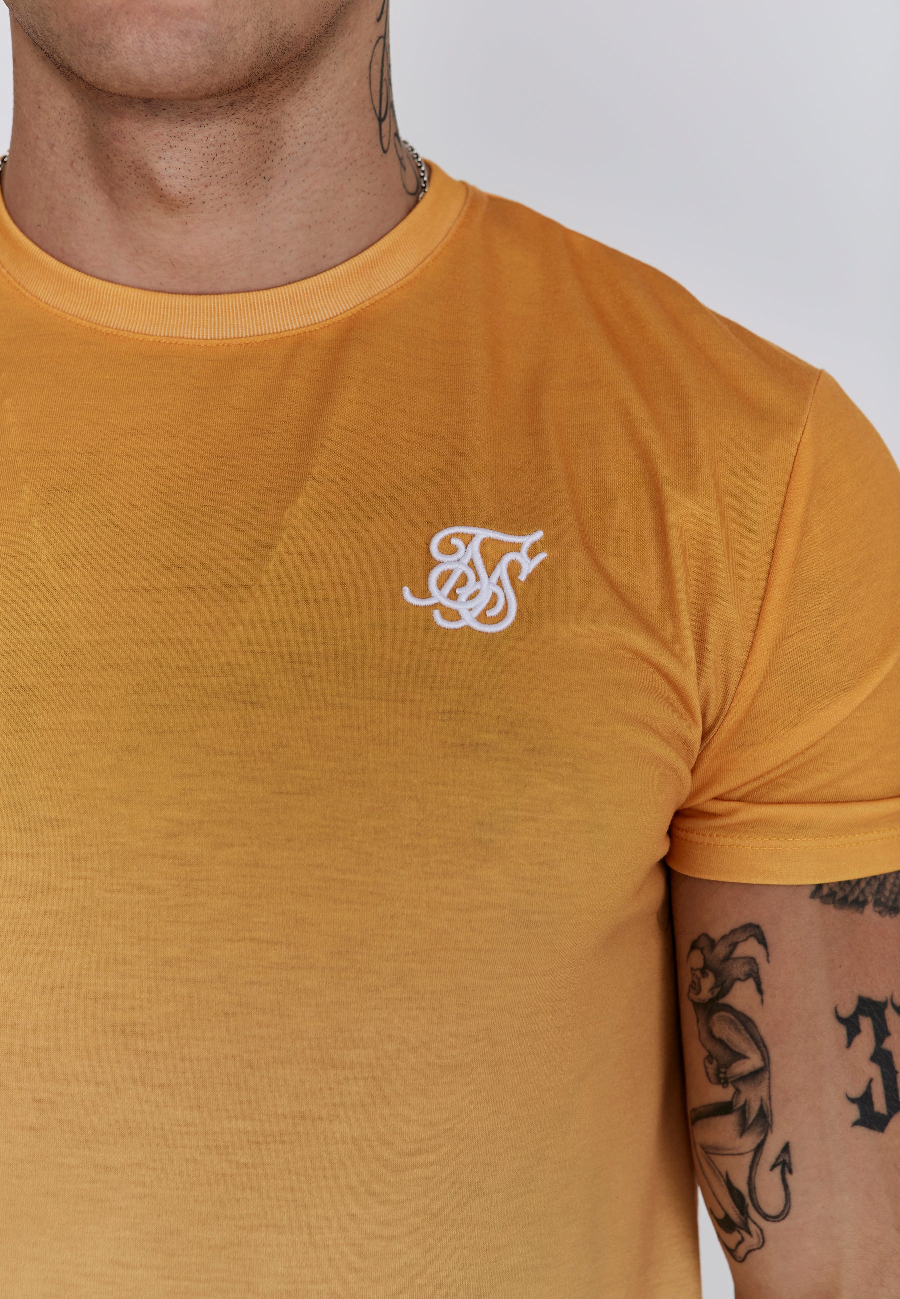 T-shirt Fade en Orange,Yellow T-shirts SikSilk