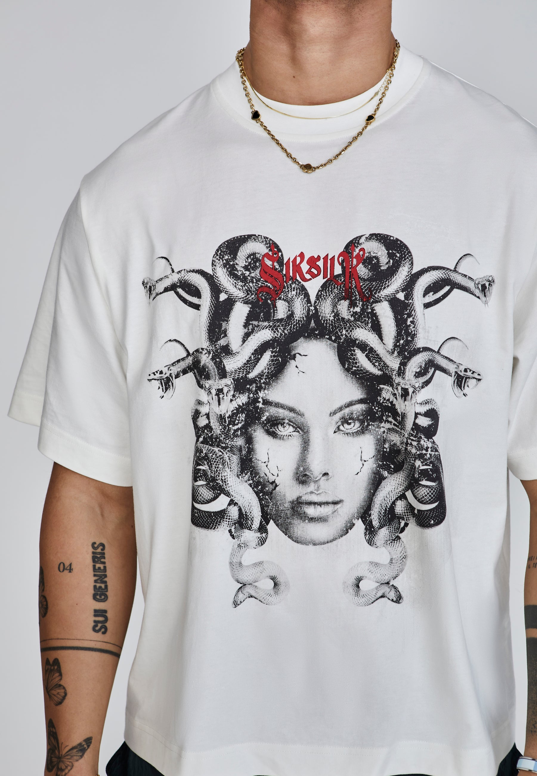 T-shirt Medusa en écru T-shirts SikSilk
