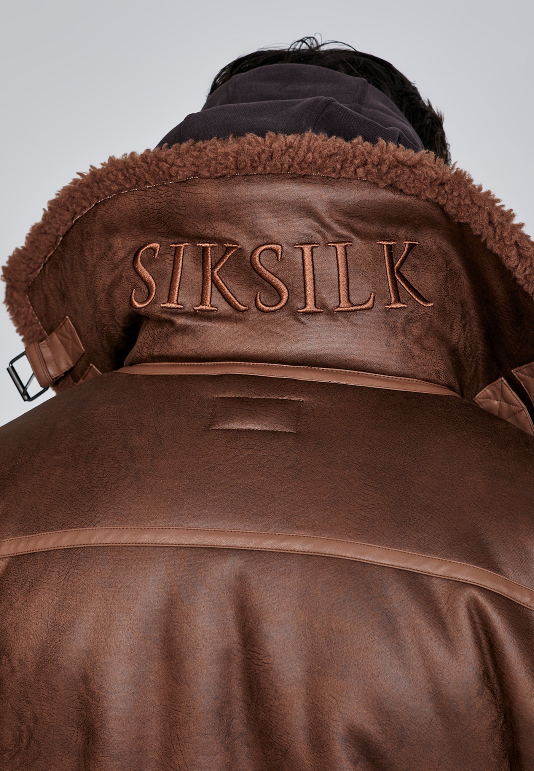 Veste Aviator à Brown Vestes SikSilk
