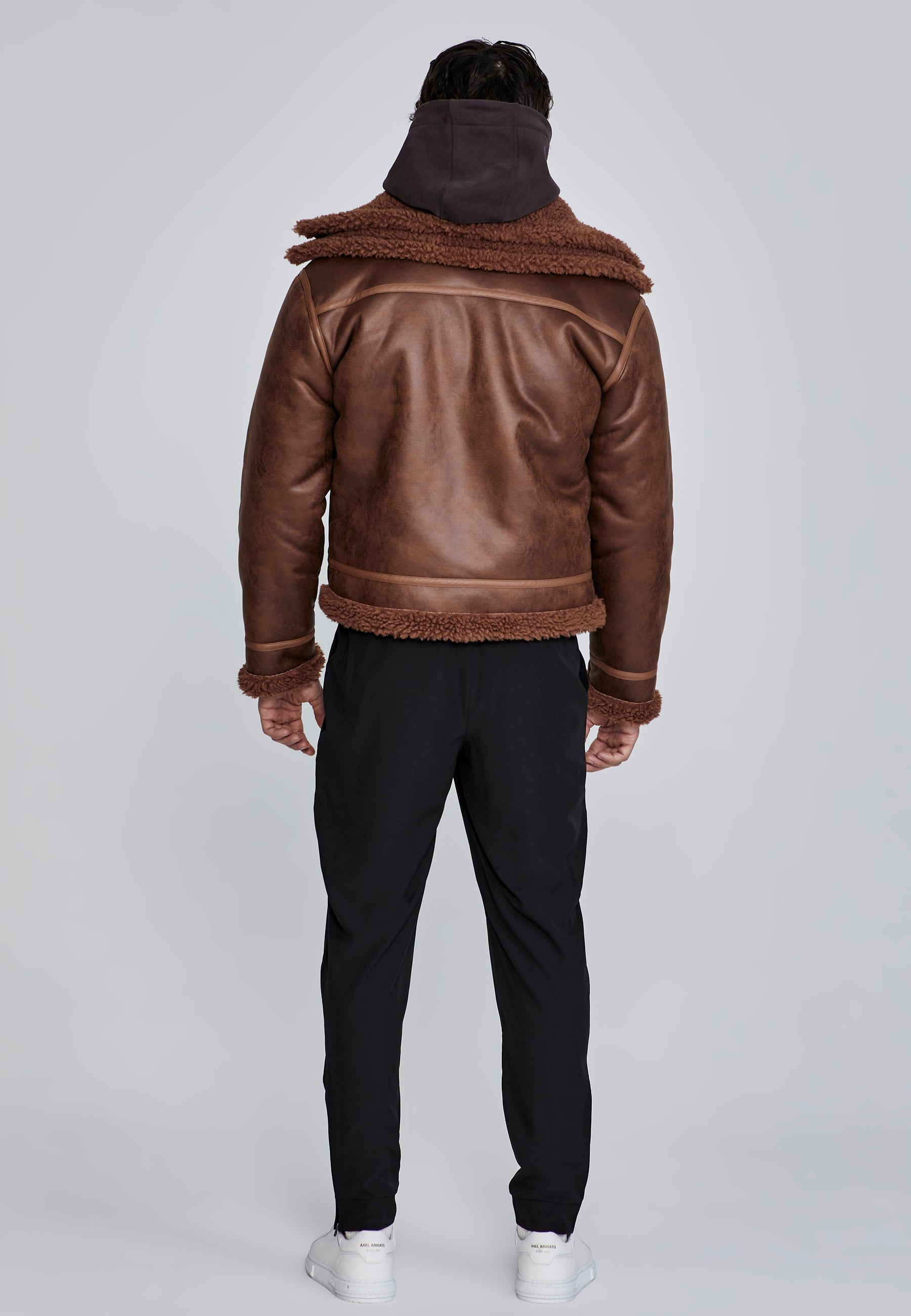 Veste Aviator à Brown Vestes SikSilk