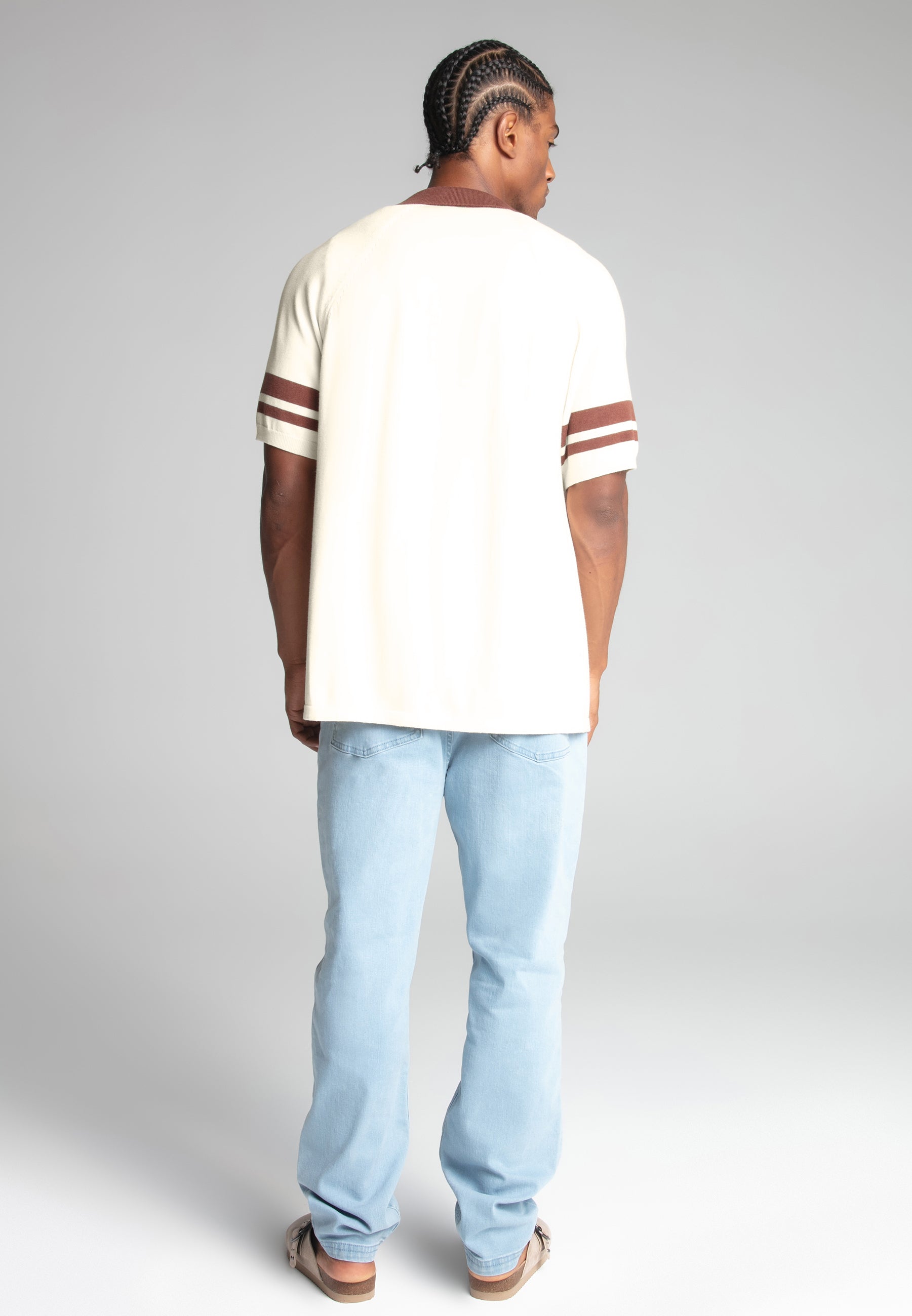 Retro Resort Shirt in Ecru Chemises SikSilk