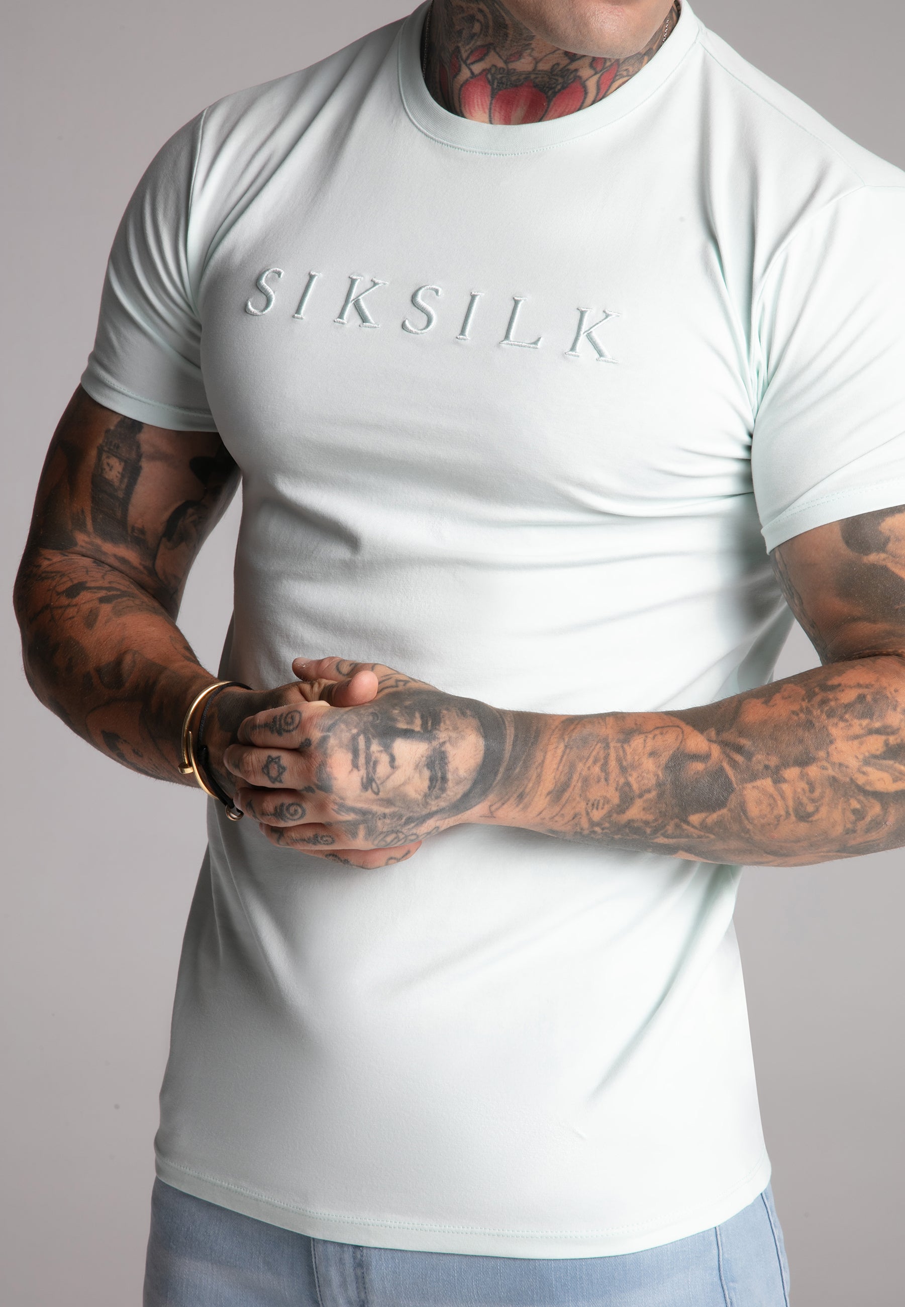 T-shirt Muscle Fit in Green T-shirts SikSilk