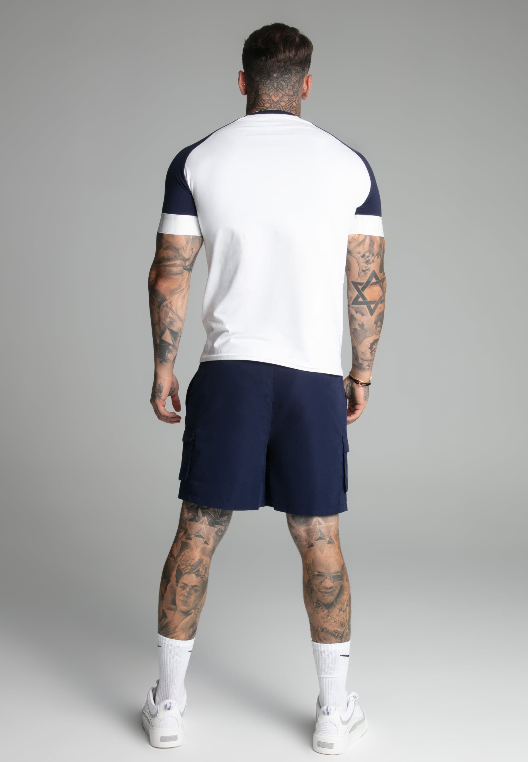 Tech T-shirt blanc, bleu marine T-shirts SikSilk