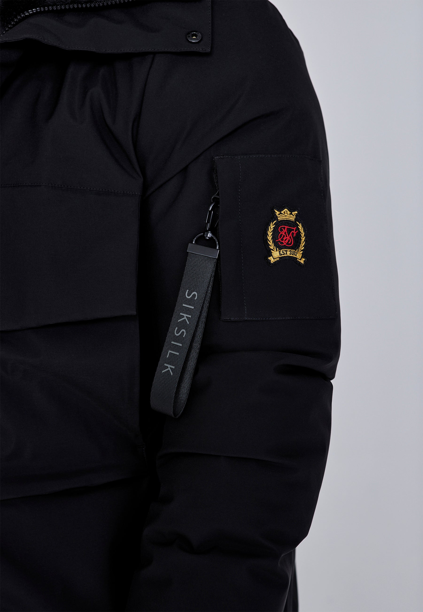 Parka in Black Vestes SikSilk