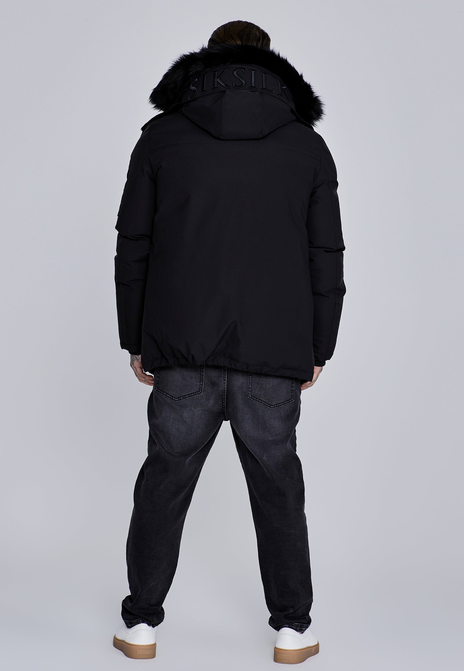 Parka in Black Vestes SikSilk