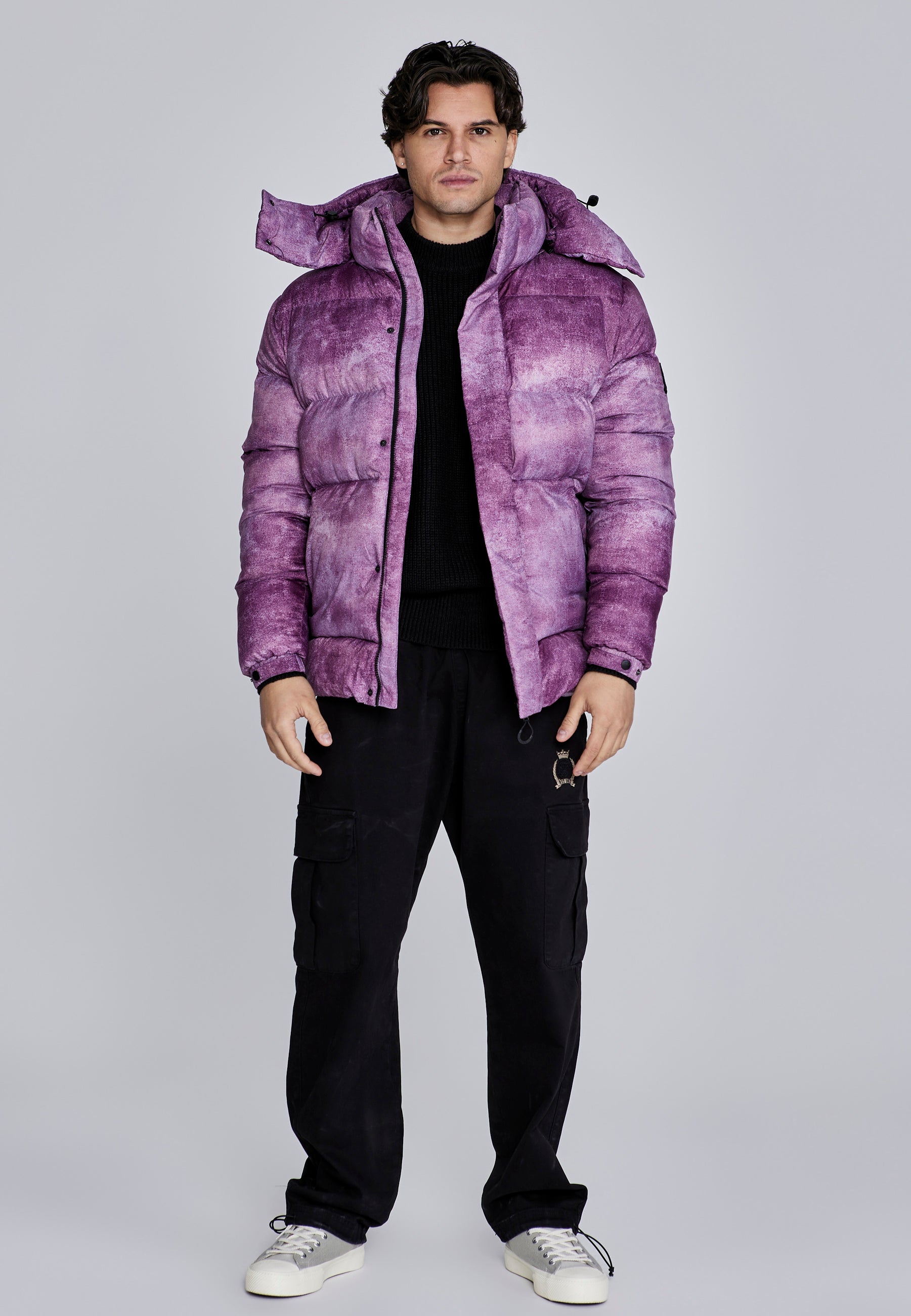Puffer Jacket in Burgundy Vestes SikSilk