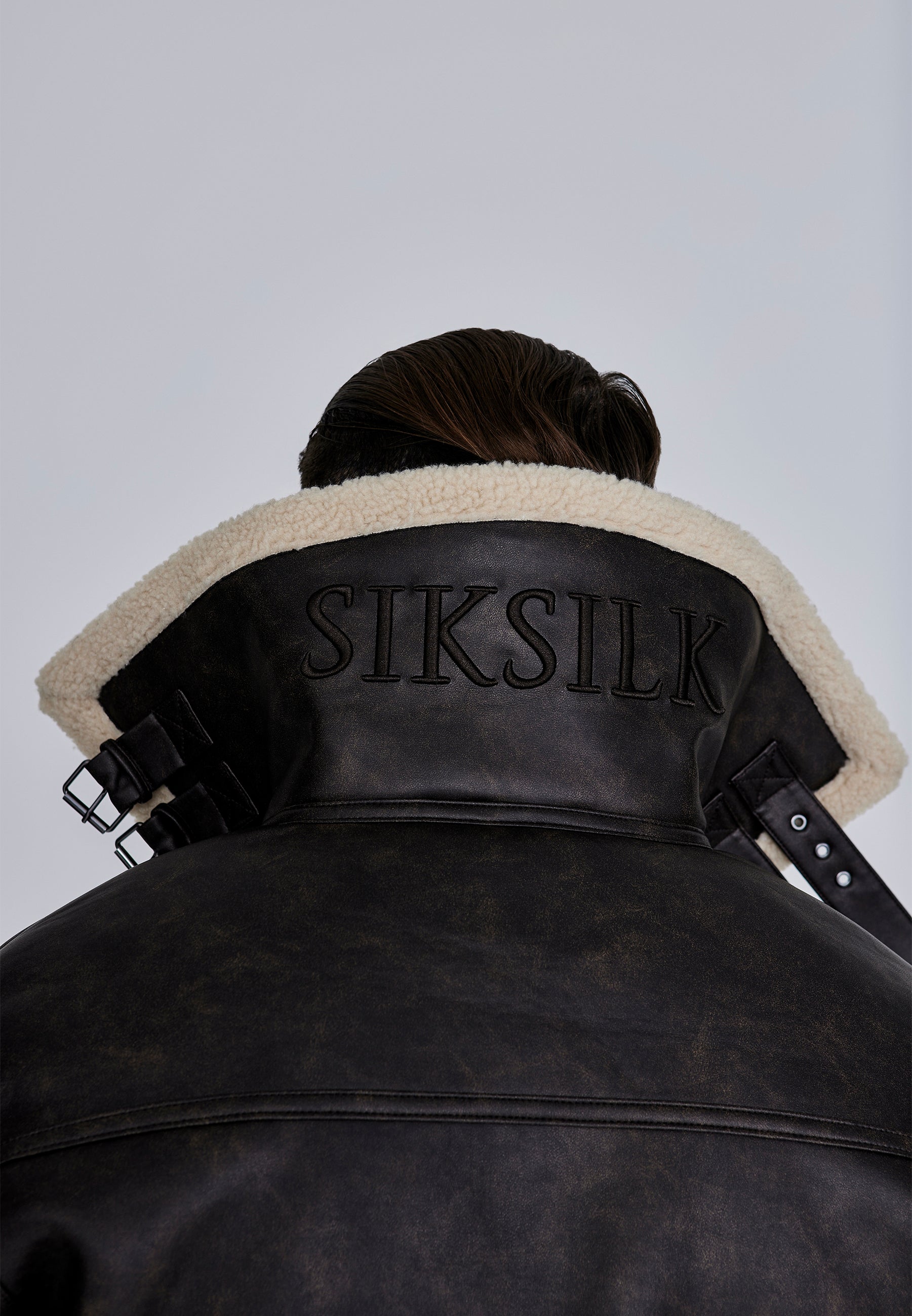 Veste Aviator à Brown Vestes SikSilk
