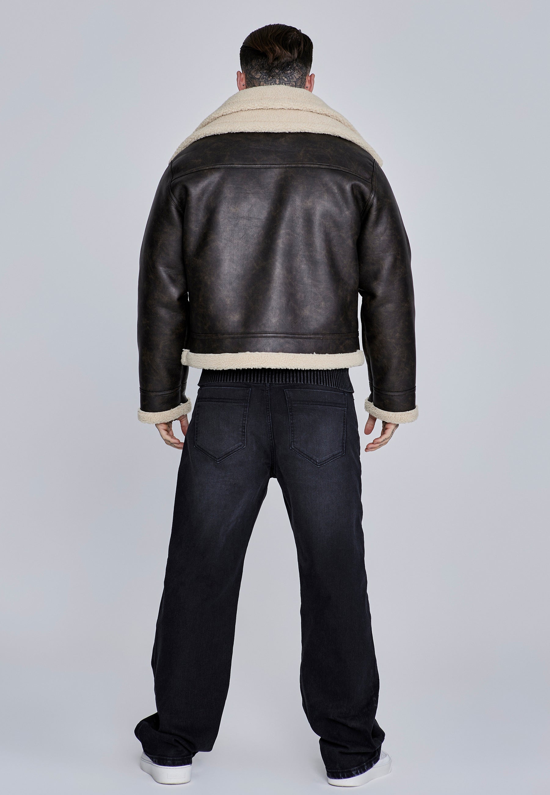 Veste Aviator à Brown Vestes SikSilk