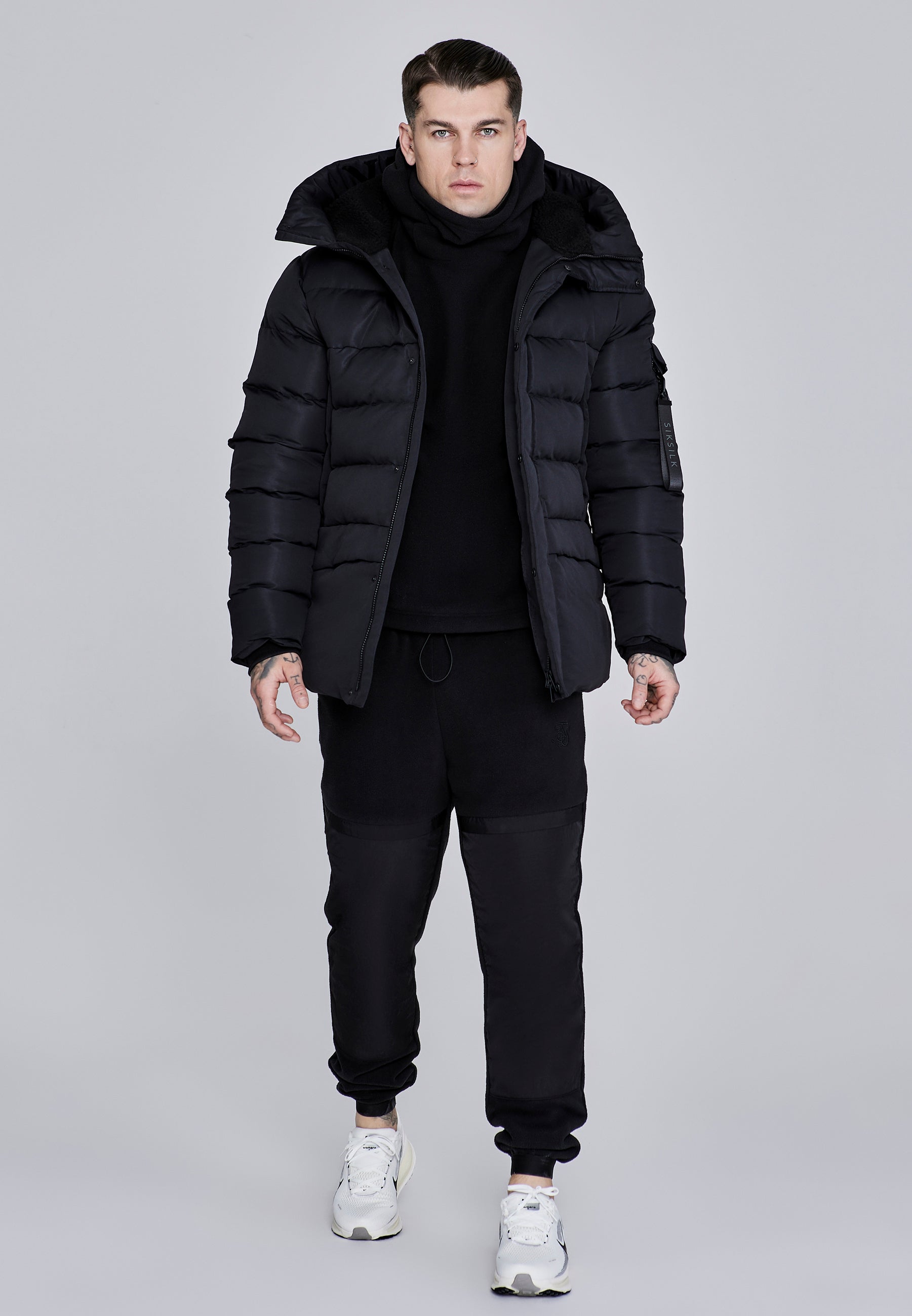Parka in Black Vestes SikSilk