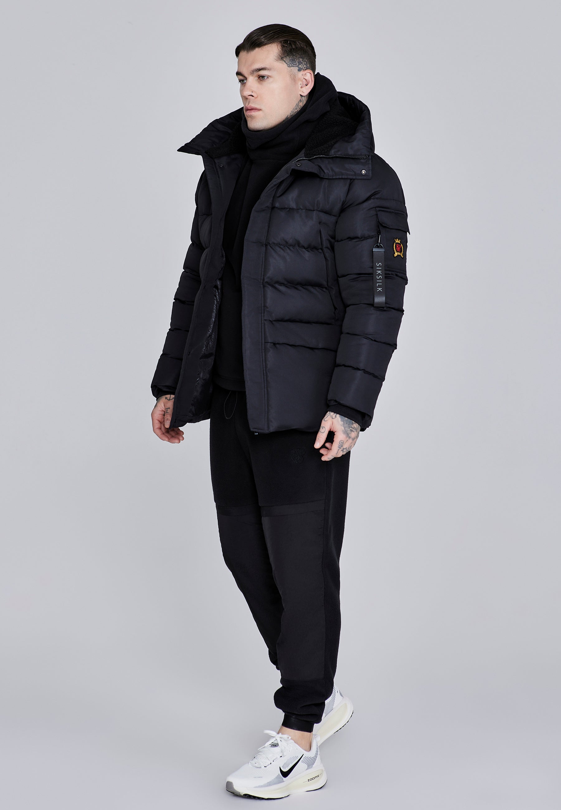 Parka in Black Vestes SikSilk