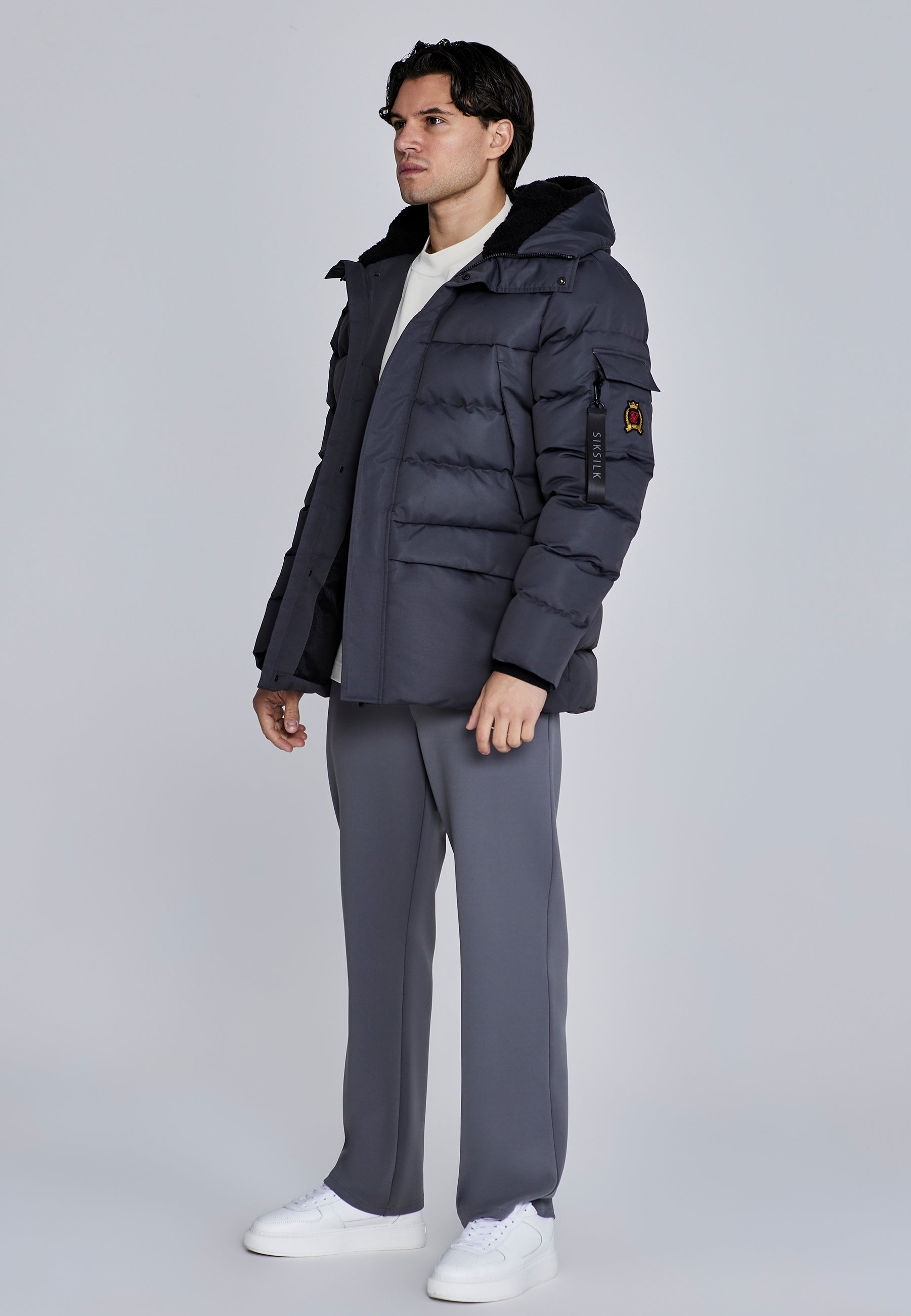 Parka in Grey Vestes SikSilk