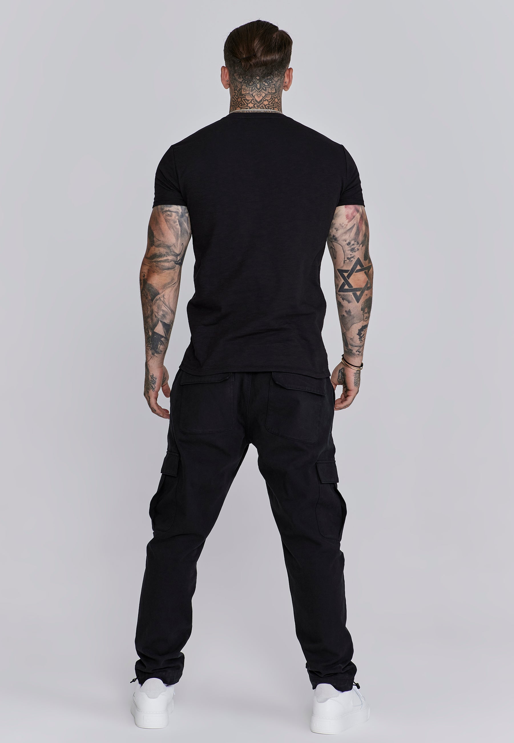 T-shirt Relaxed Fit en Black T-shirts SikSilk