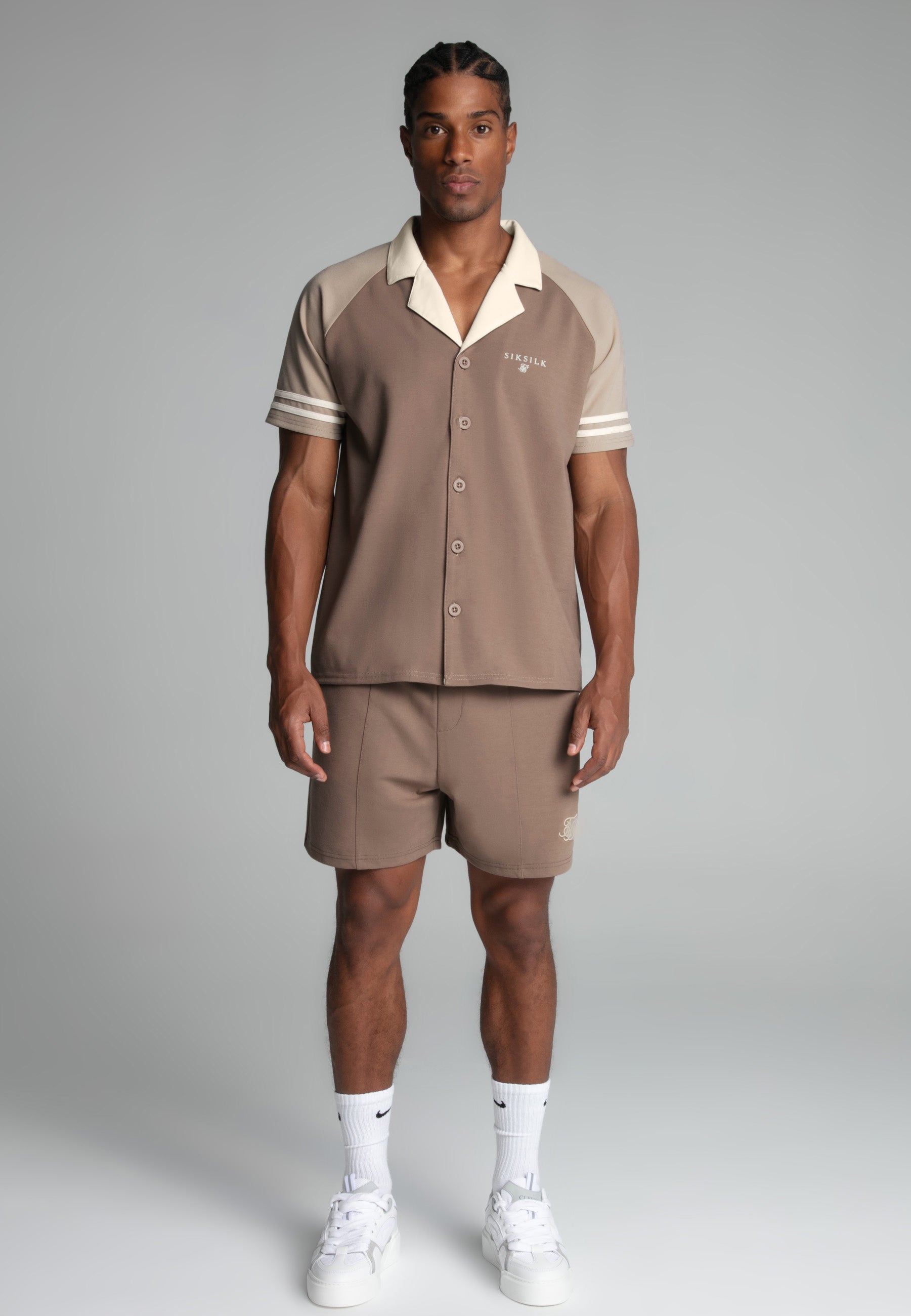 Short rétro en beige Short SikSilk