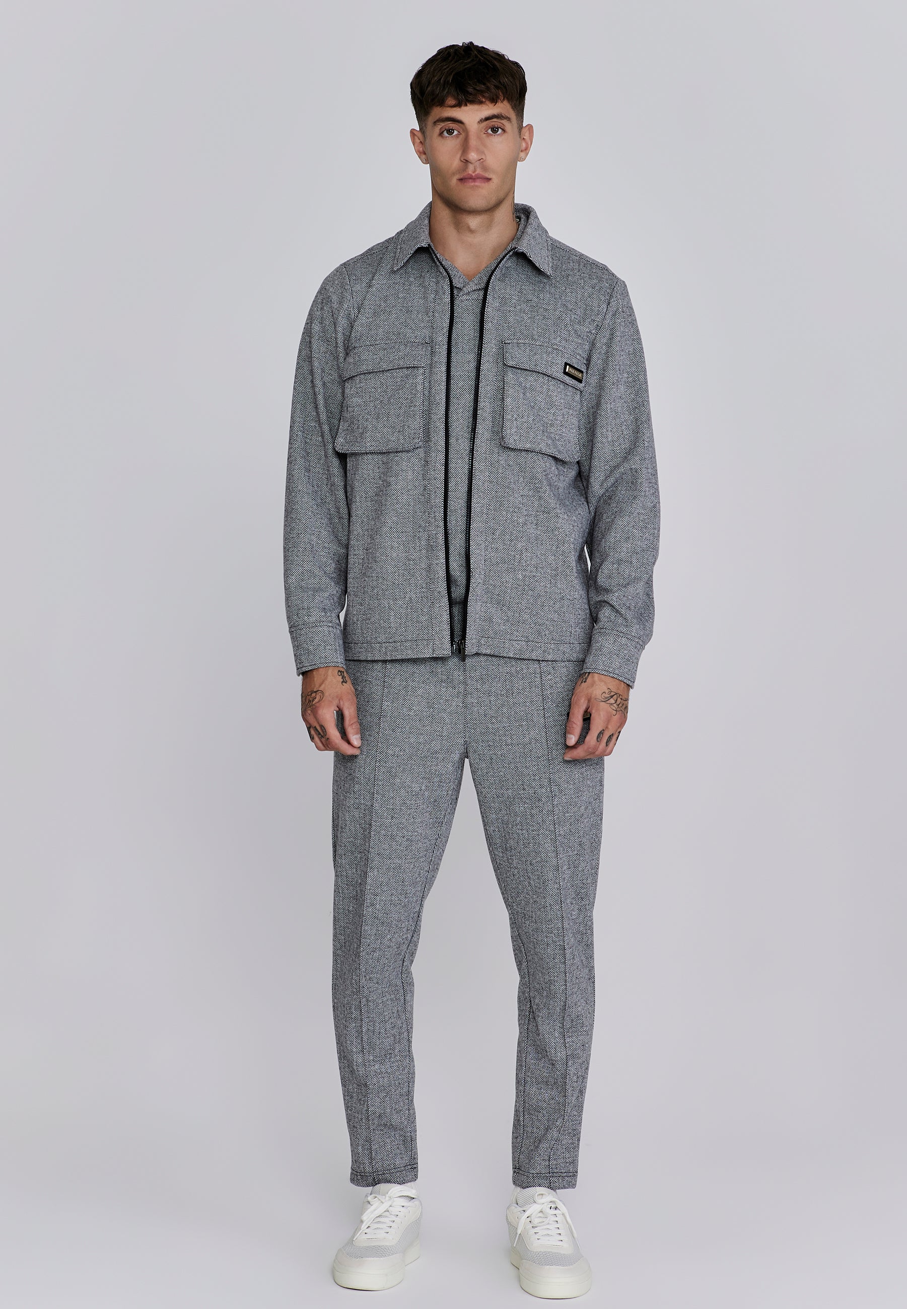 Smart Overshirt in Grey Chemises SikSilk
