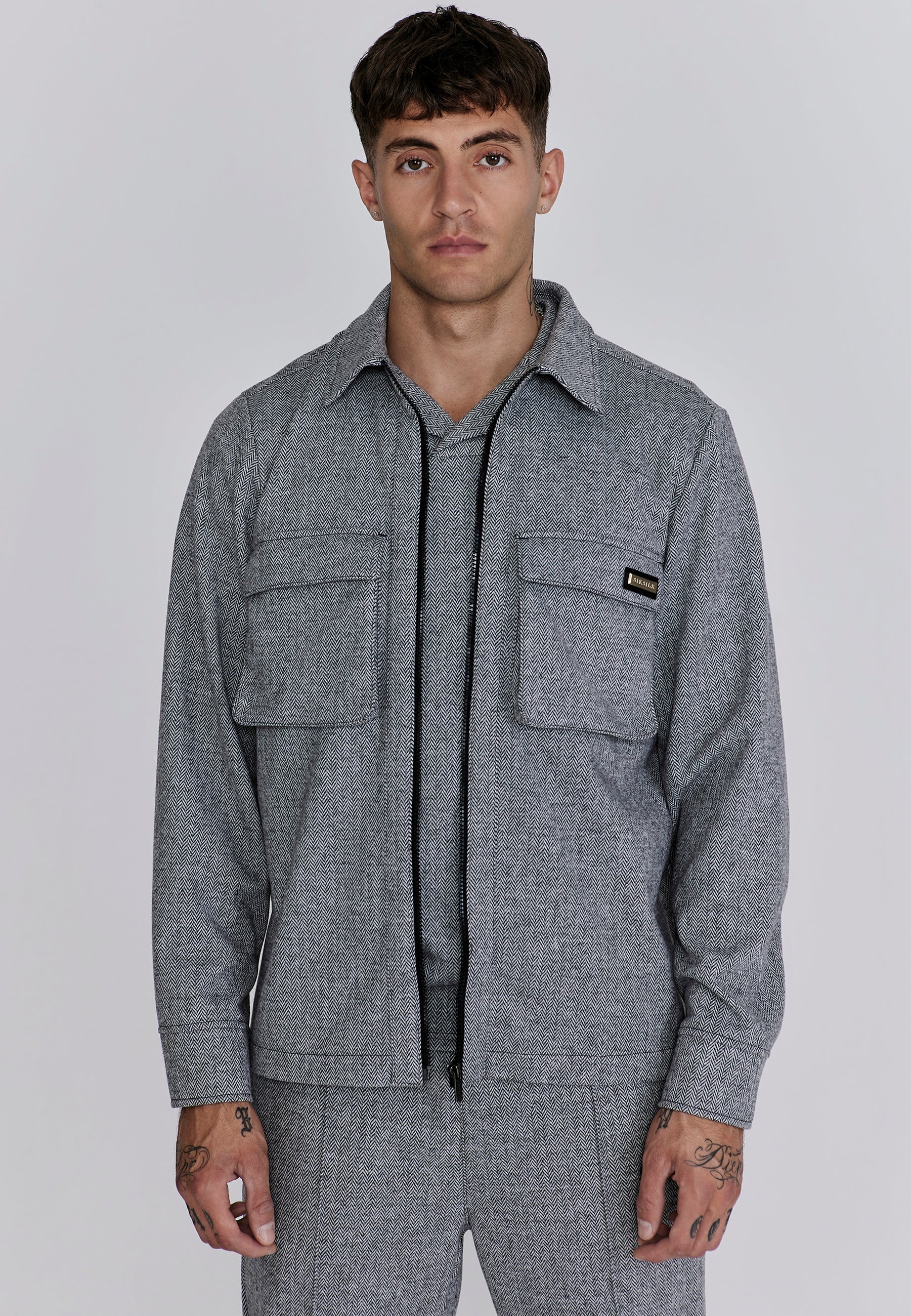 Smart Overshirt in Grey Chemises SikSilk