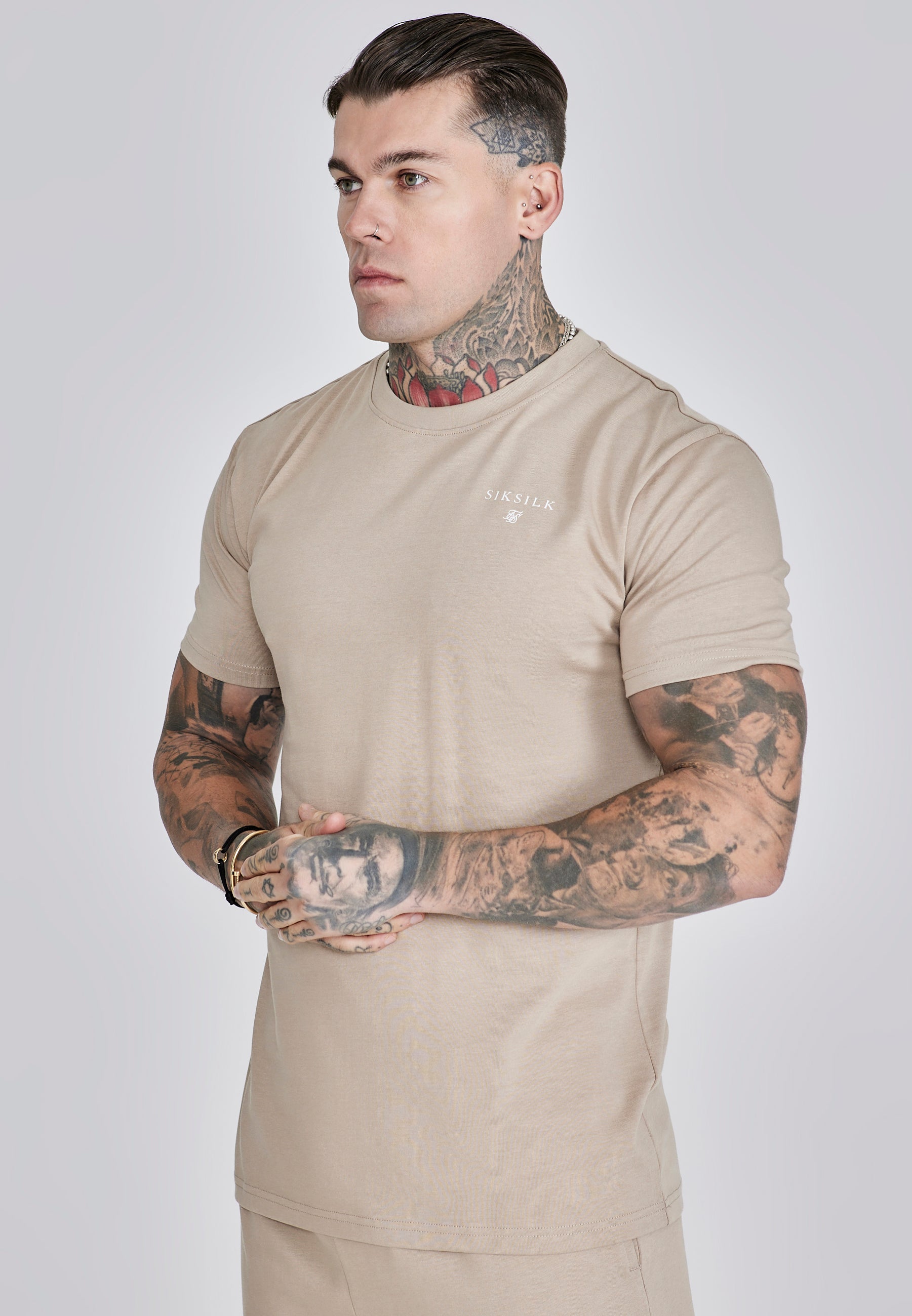 Ensemble t-shirt et short beige Sets SikSilk