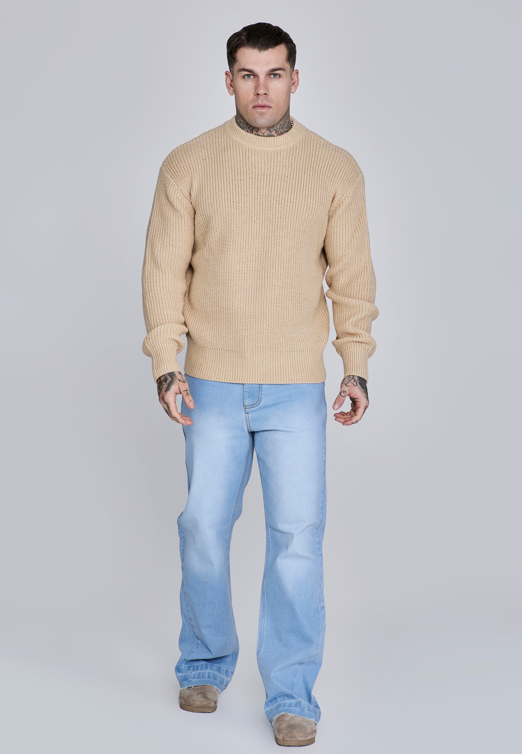 Sweat tricoté en écru Pull SikSilk