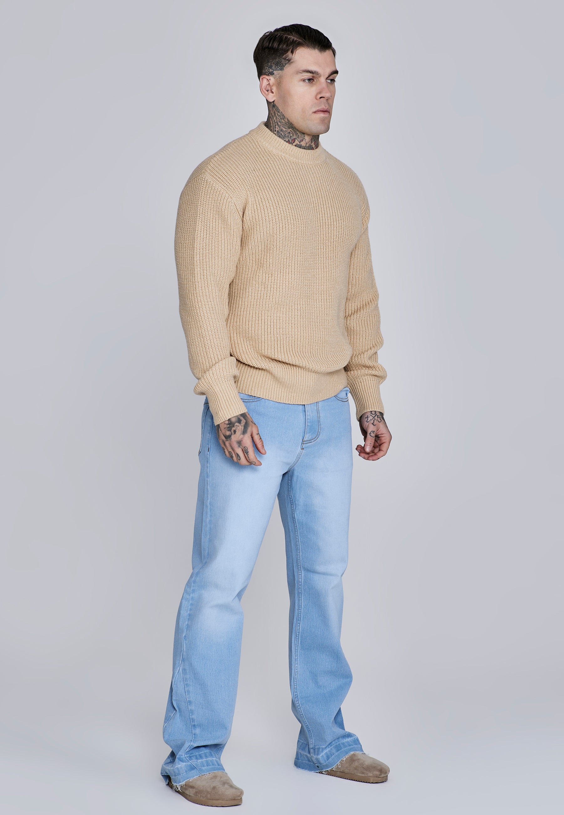 Sweat tricoté en écru Pull SikSilk