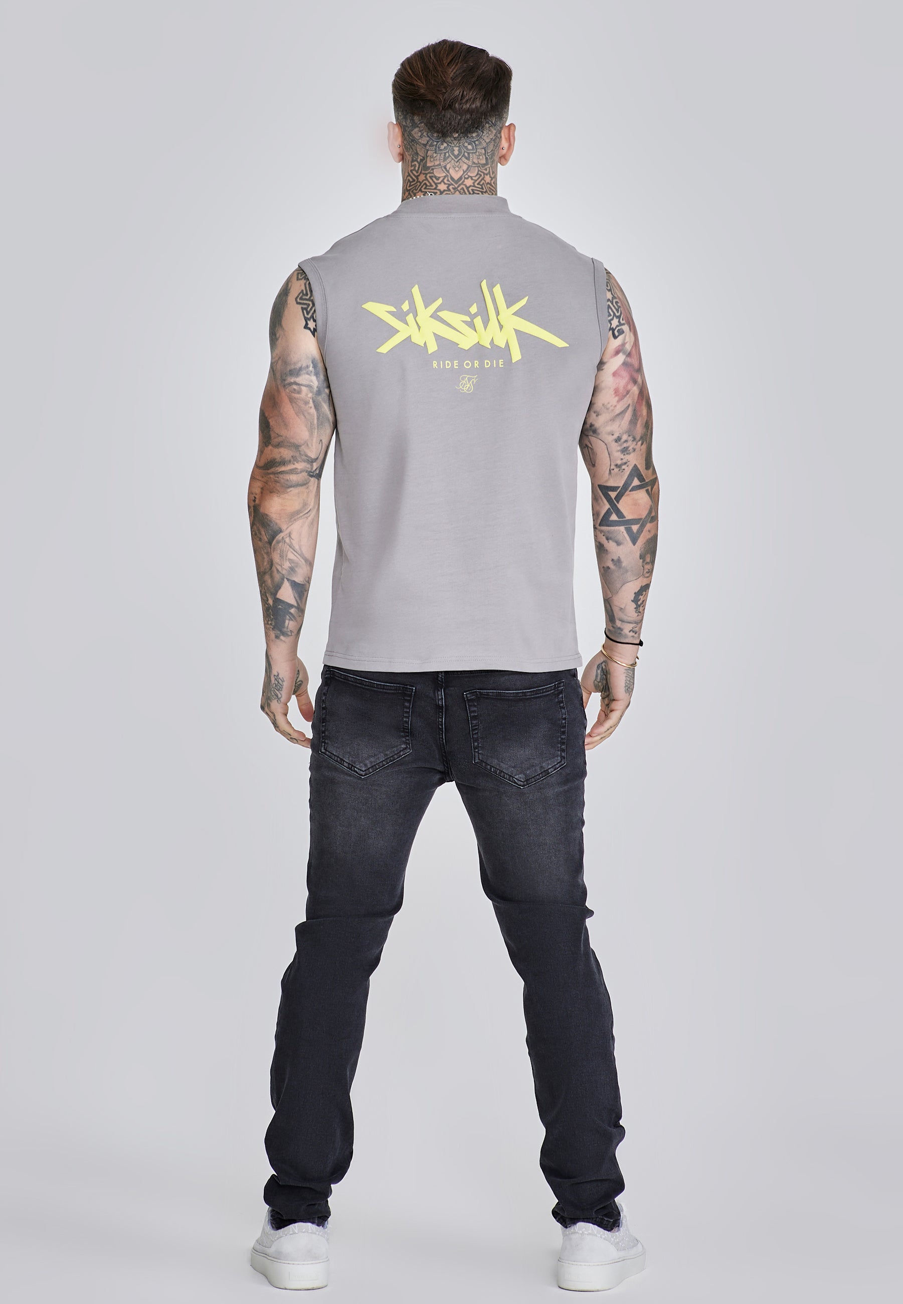 Active Vest in Grey, Neon Yellow T-shirts SikSilk