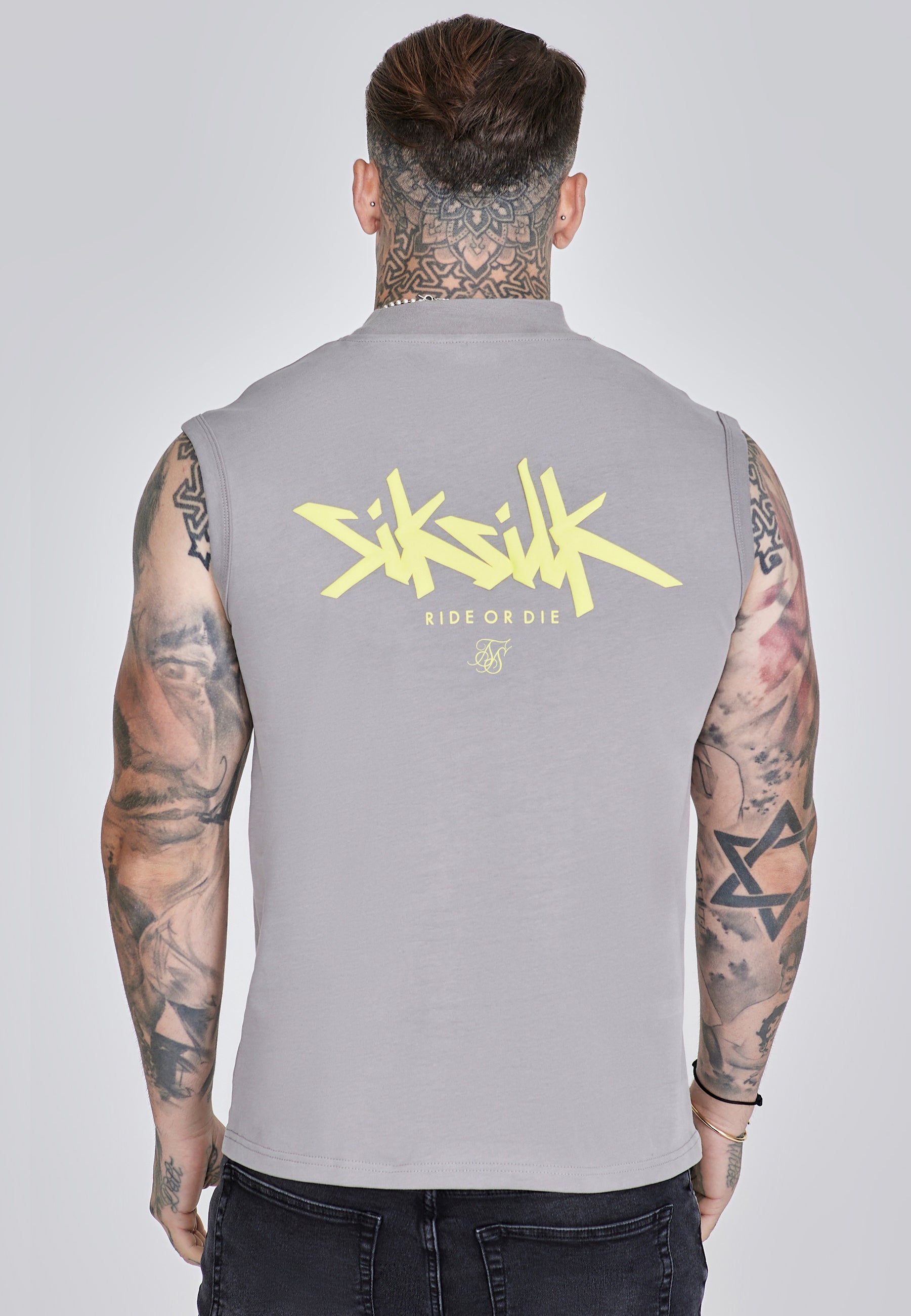 Active Vest in Grey, Neon Yellow T-shirts SikSilk