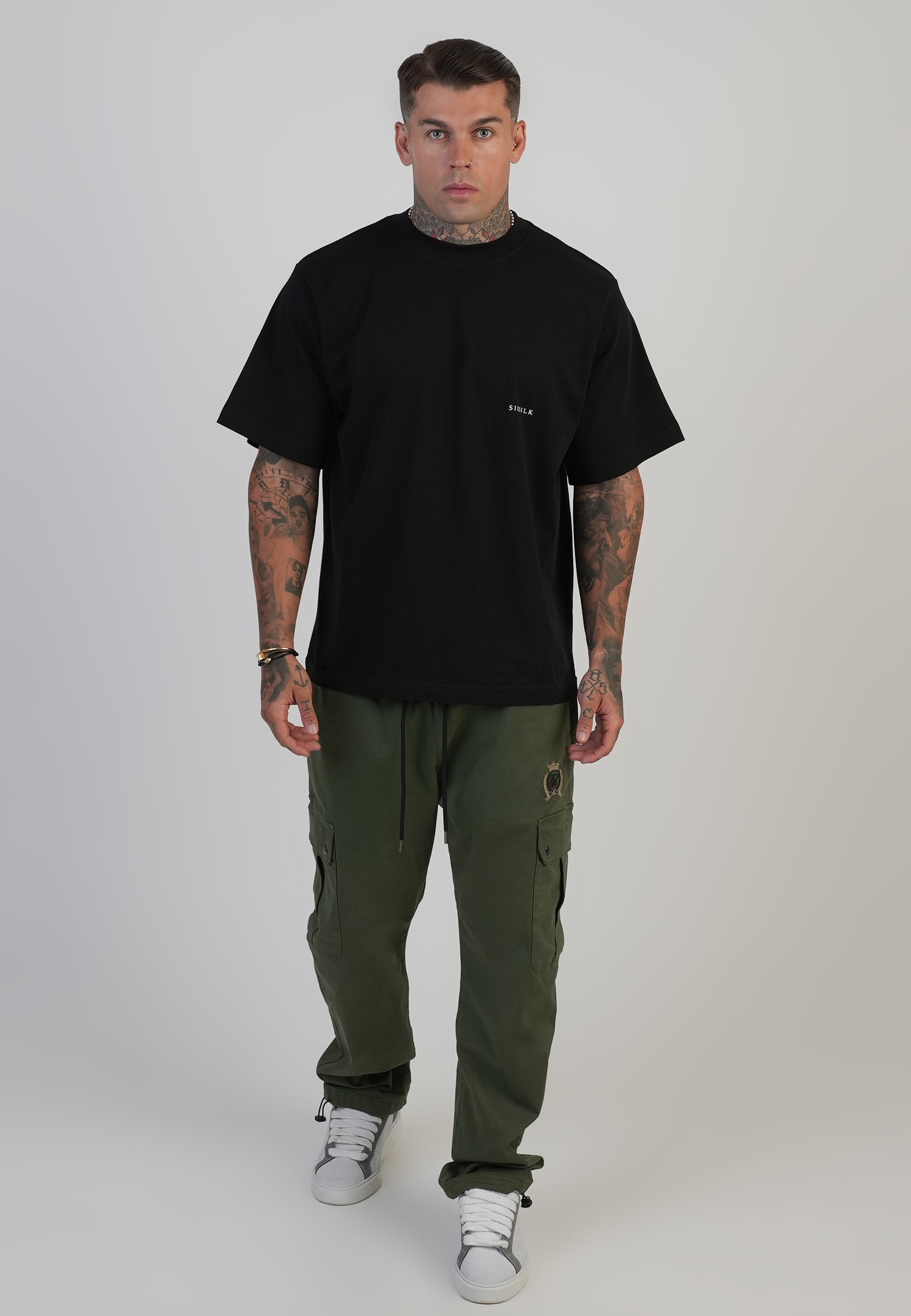 Loose Fit Cargos in Kaki Green Pantalon SikSilk