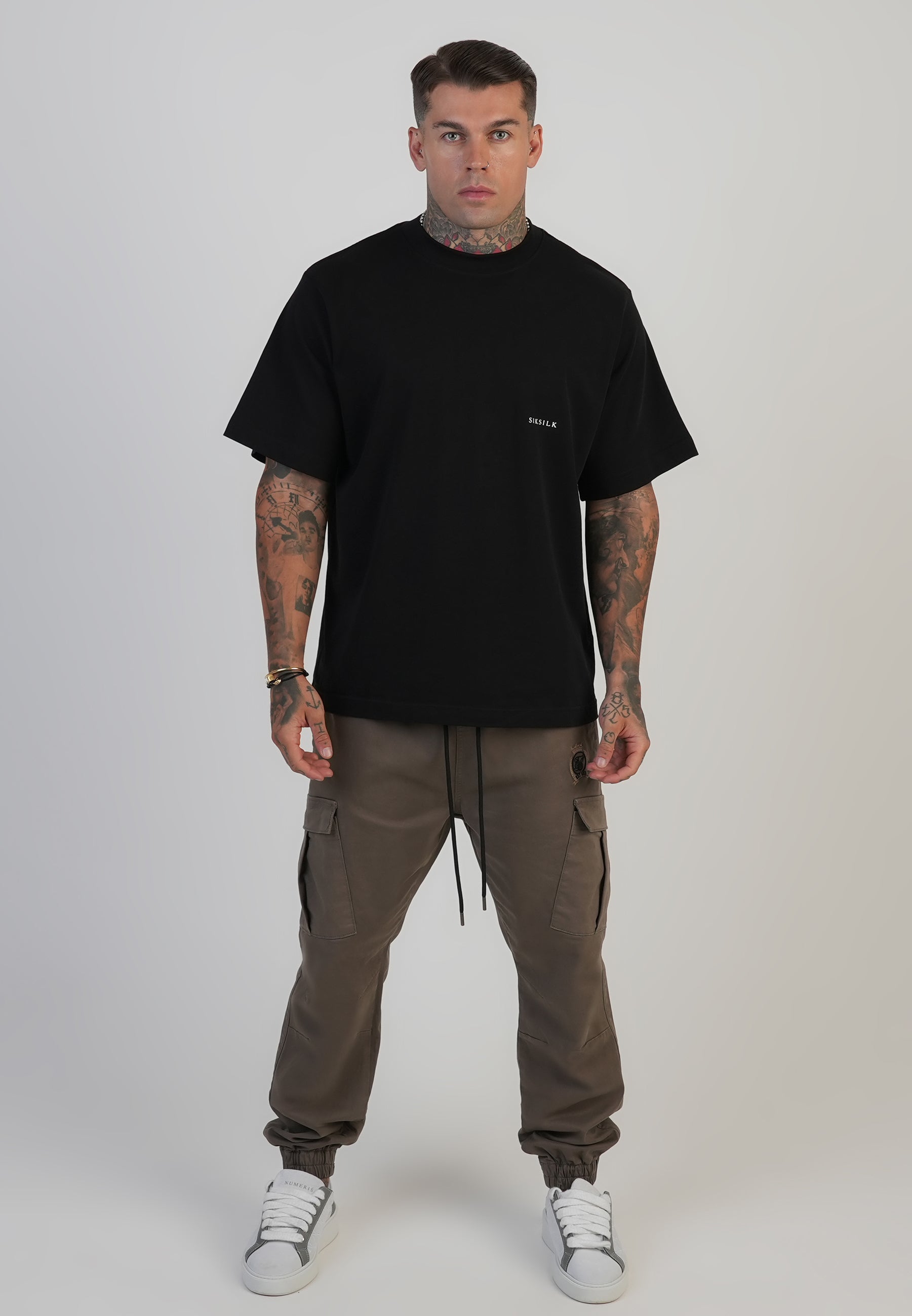 Slim Fit Cargos en Brown Pantalon SikSilk