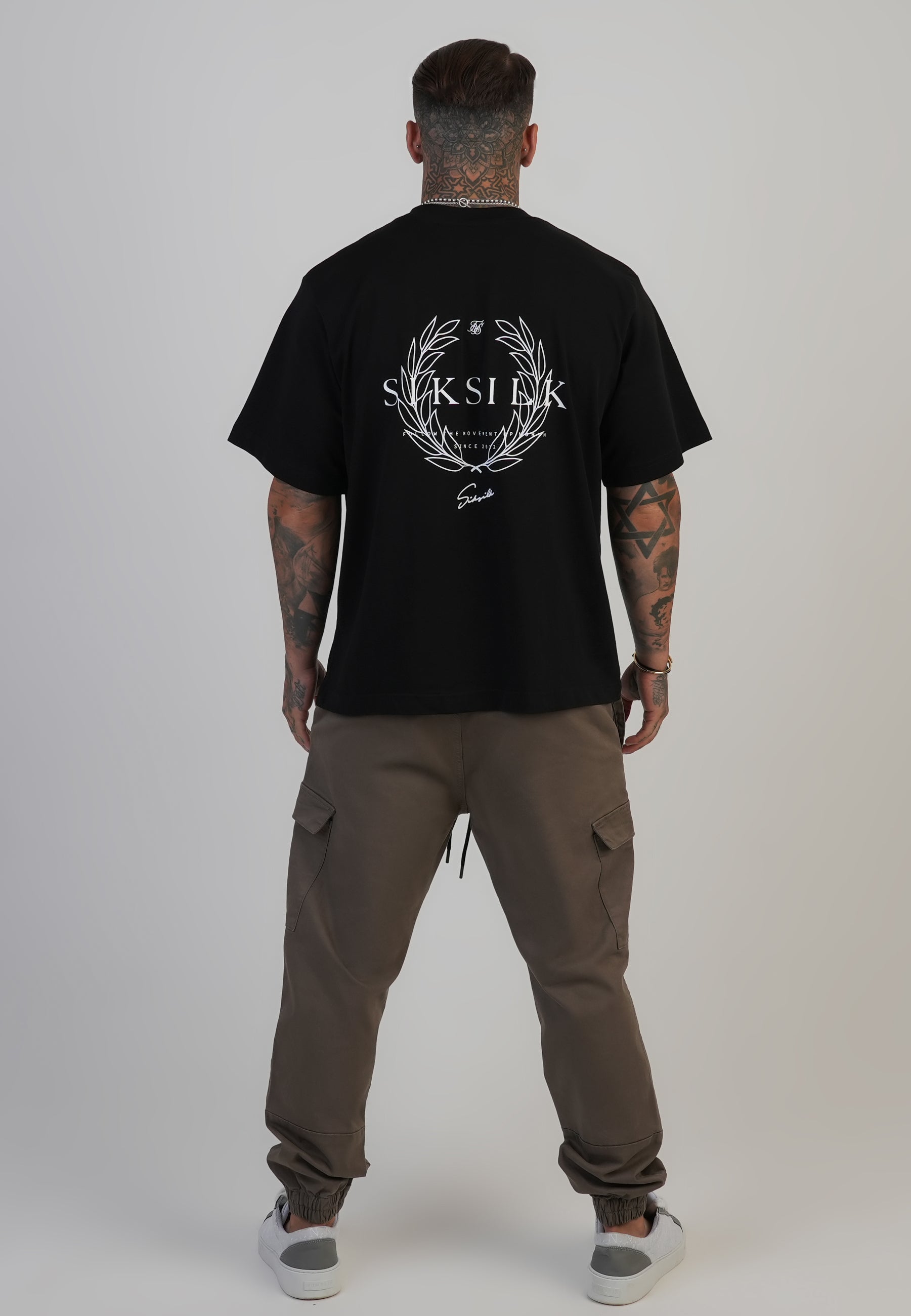 Slim Fit Cargos en Brown Pantalon SikSilk
