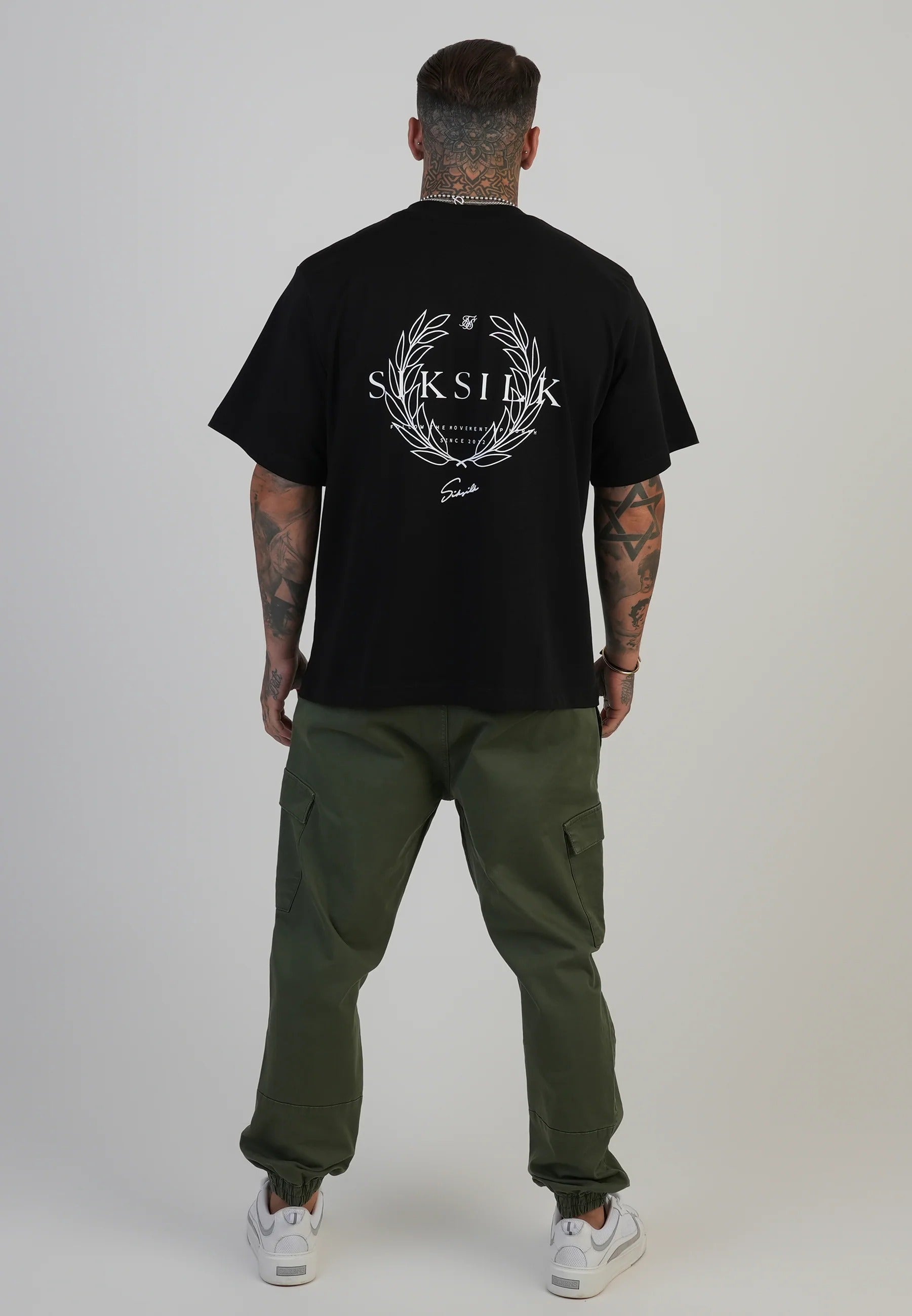 Cargos slim fit en vert kaki