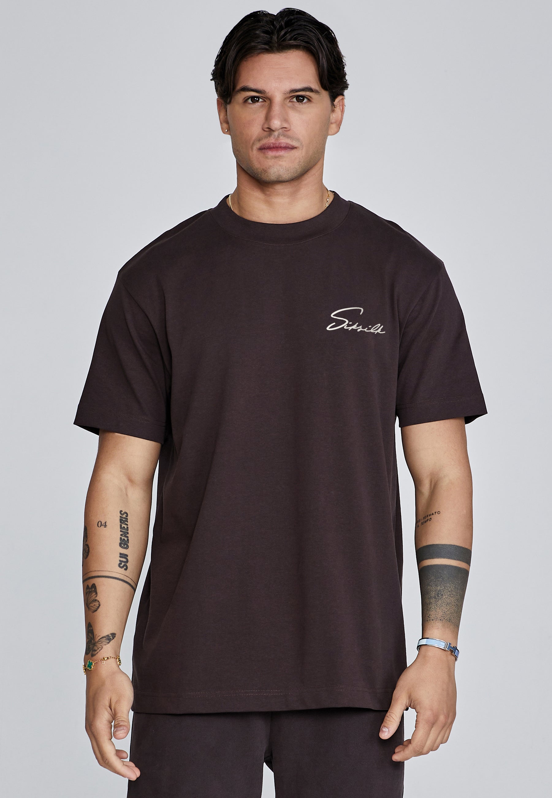 T-shirt Signature en Brown T-shirts SikSilk