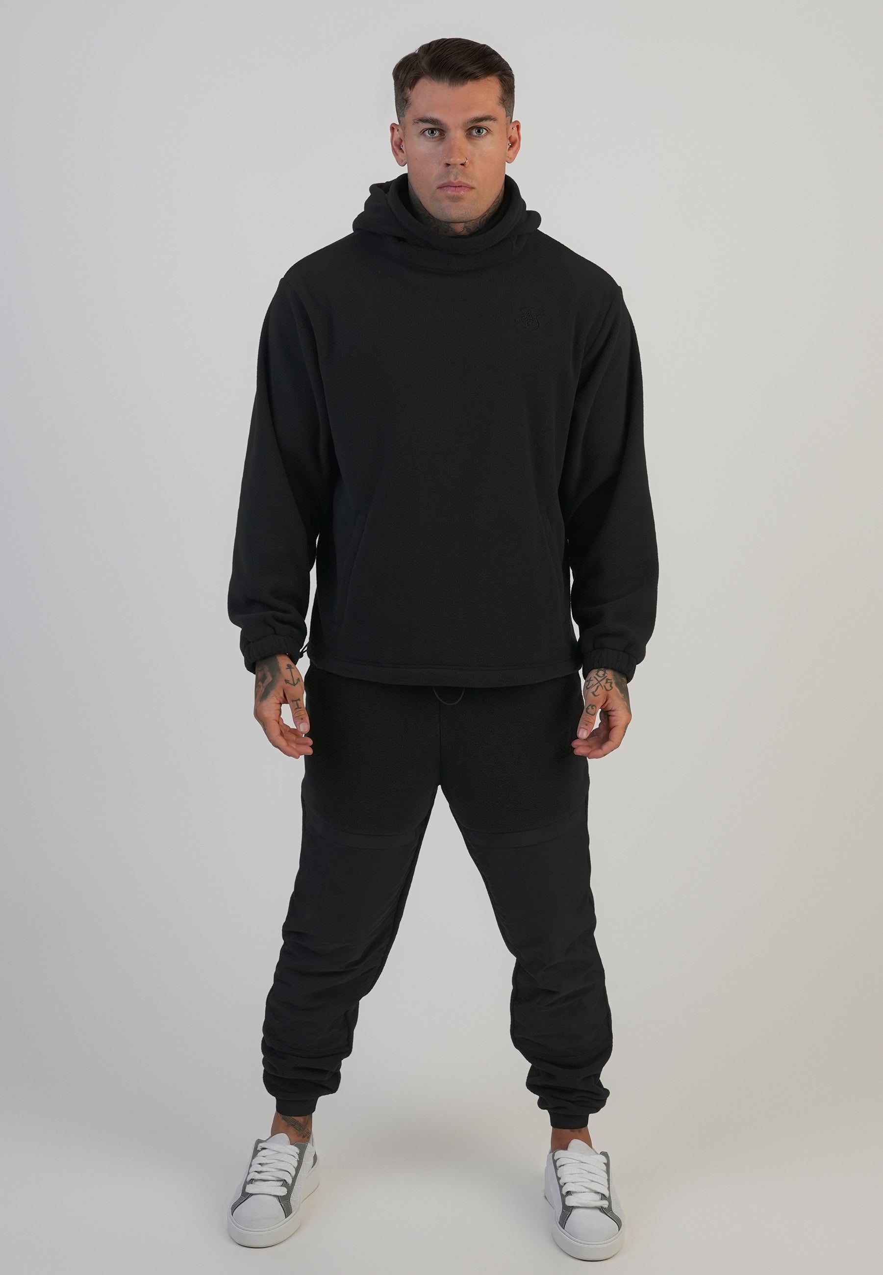 Polar Fleece Joggers in Black Pantalon SikSilk