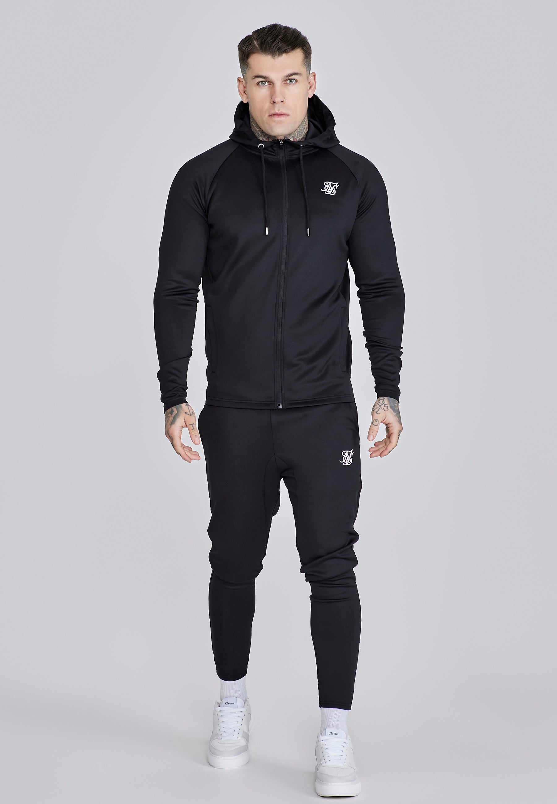 Ensemble Hoodie et Joggers en Noir Sets SikSilk