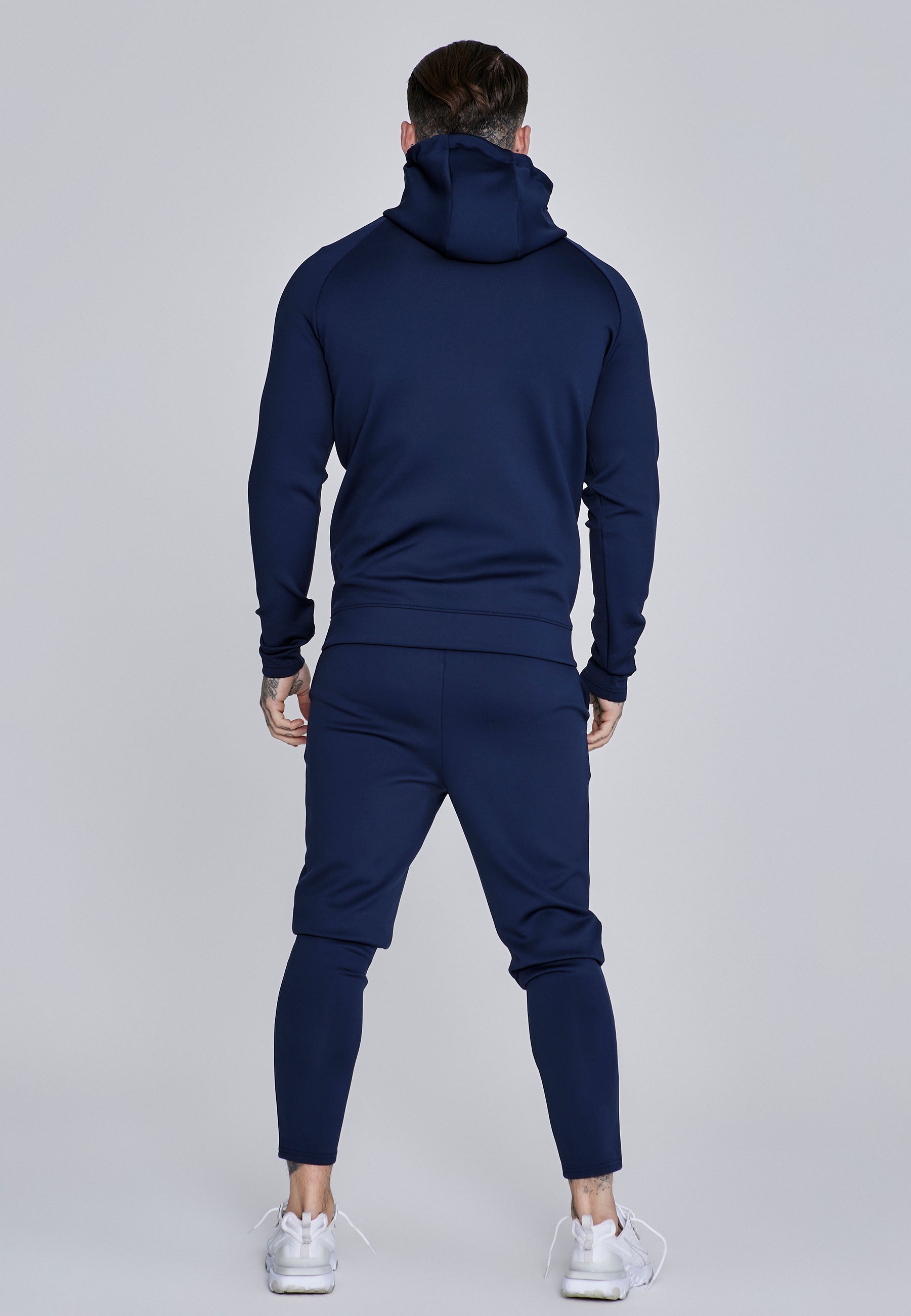 Sweat-shirt à capuche Essentials Poly FullZip in Navy SikSilk