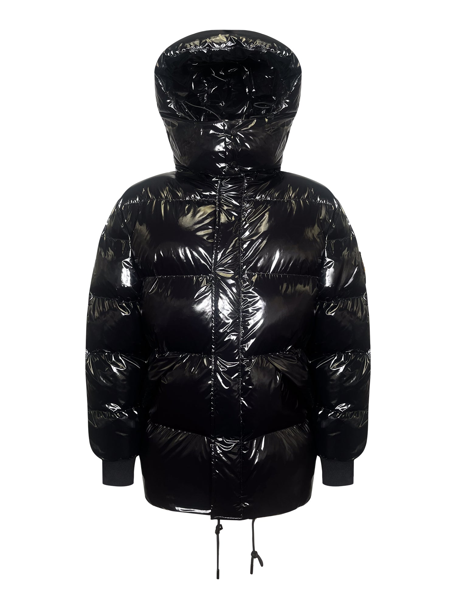 Veste tampon High Shine en noir