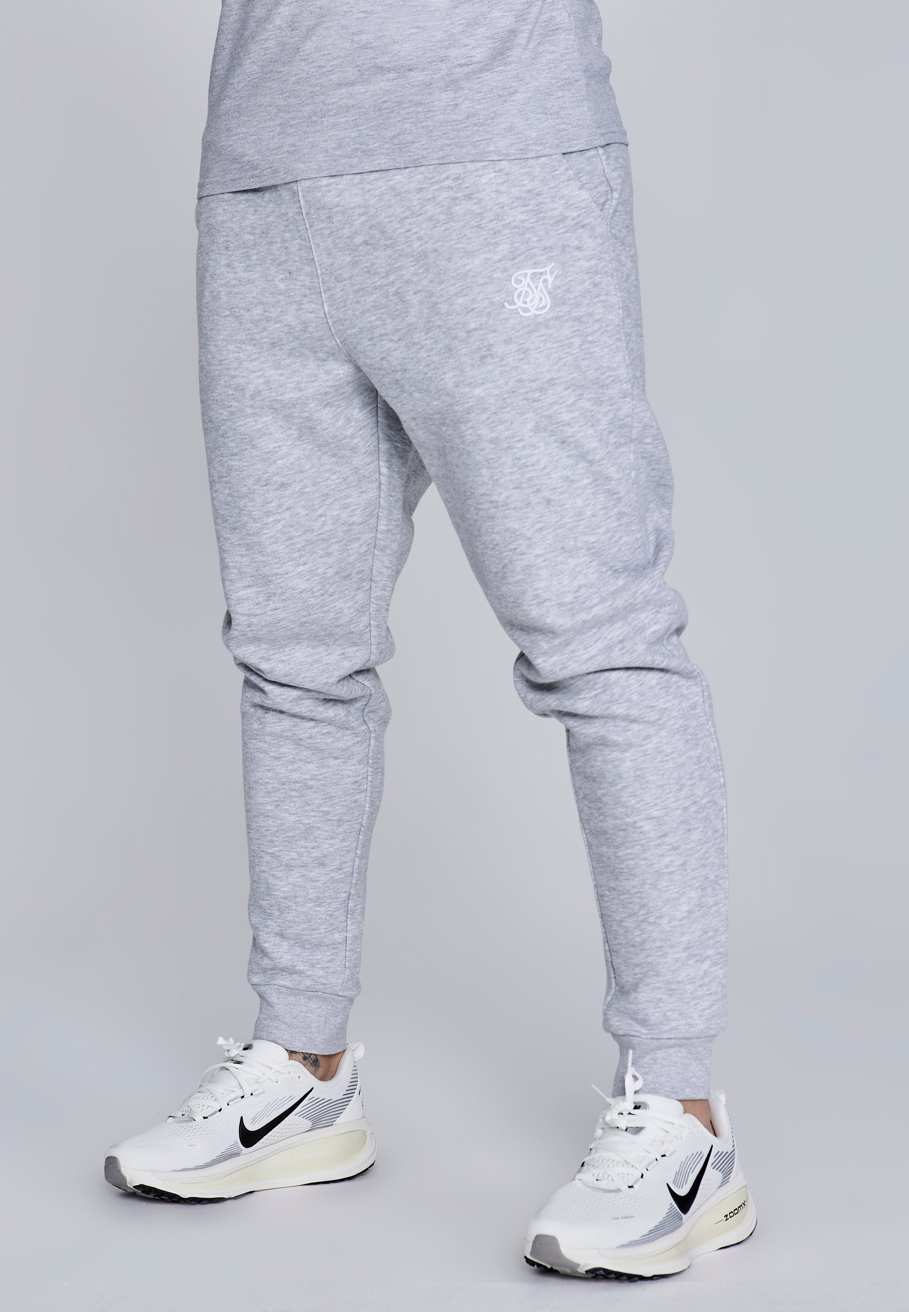 Essentials Joggers in Grey Marl Pantalon SikSilk