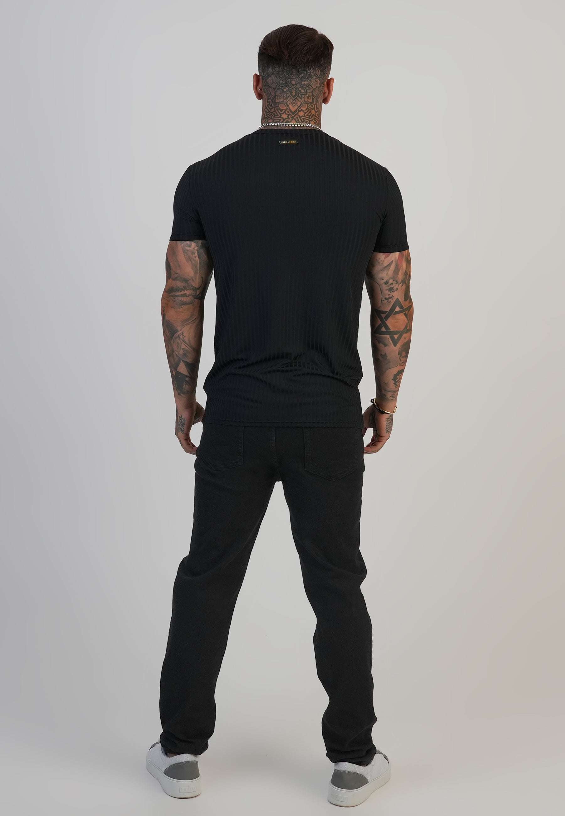 Jeans slim fit en noir Jeans SikSilk