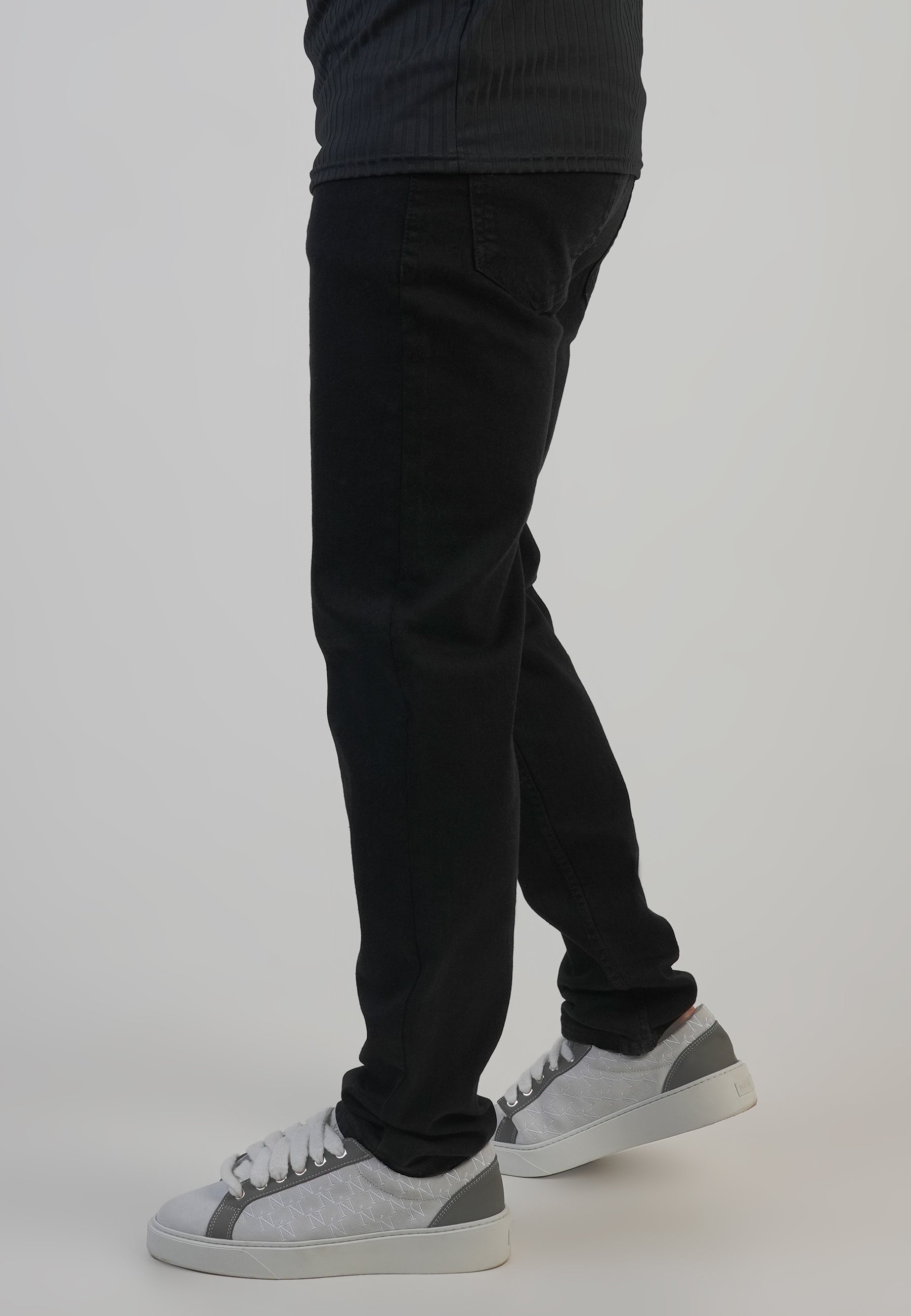 Jeans slim fit en noir Jeans SikSilk