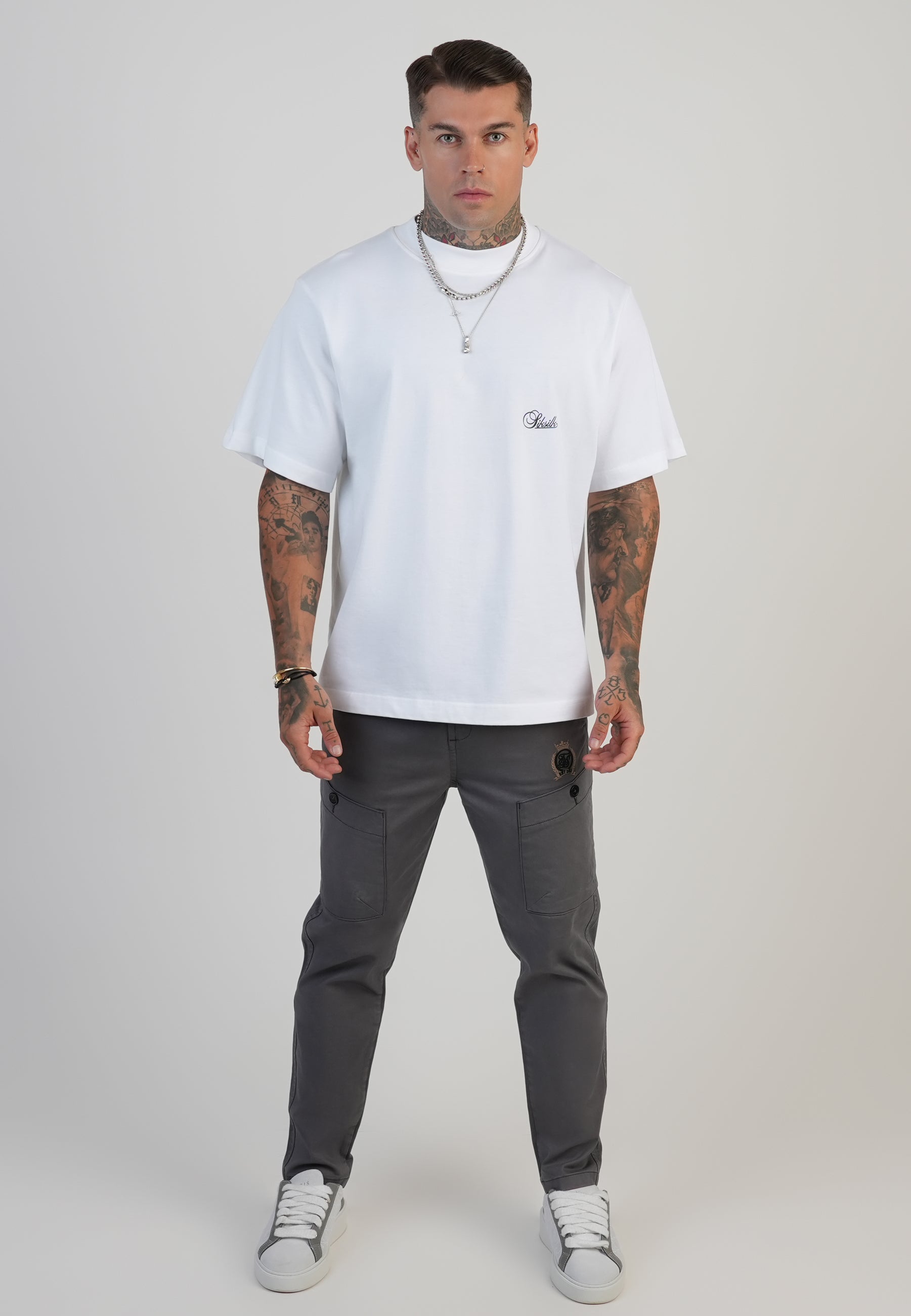 Smart Cargos in Grey Pantalon SikSilk