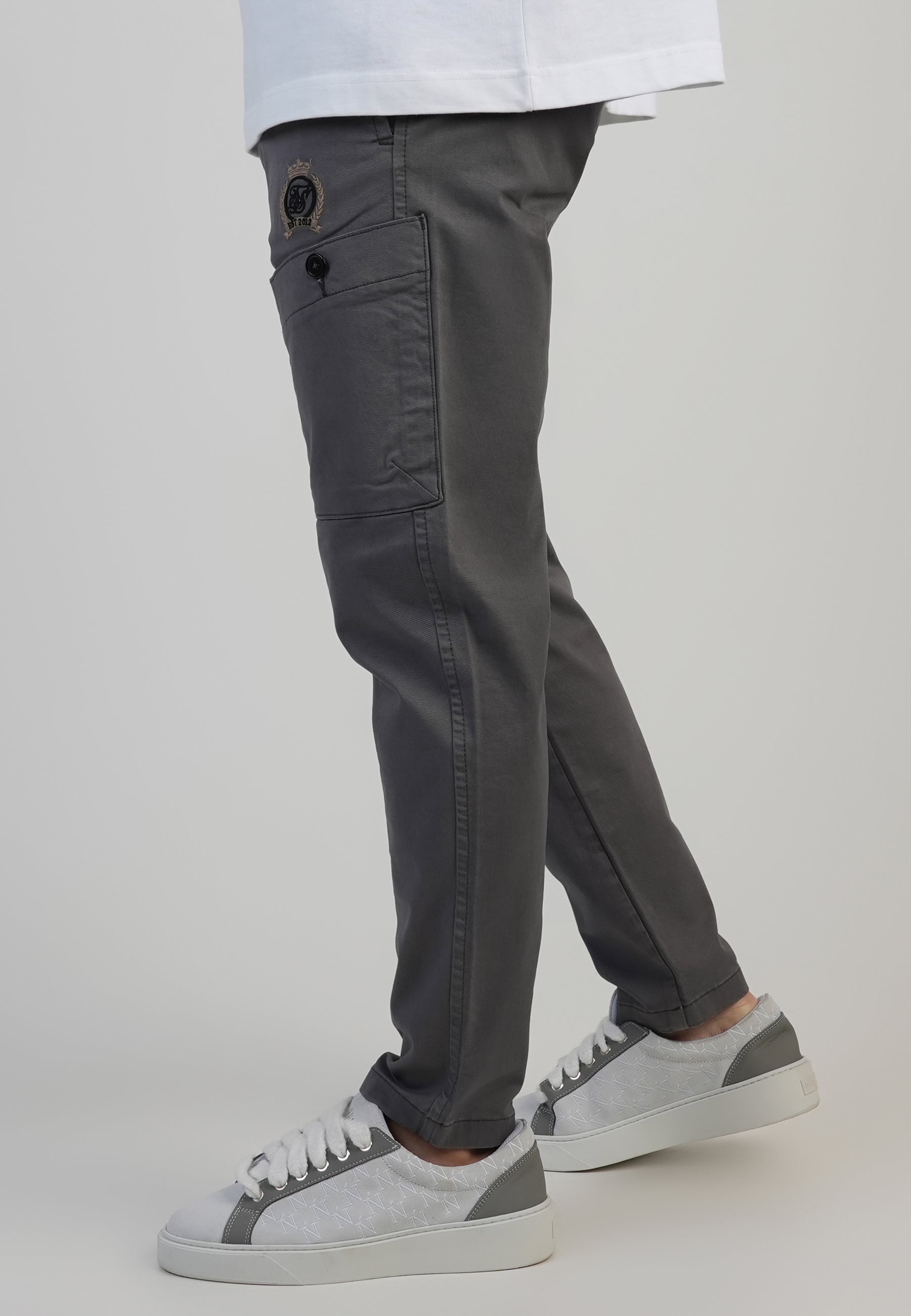 Smart Cargos in Grey Pantalon SikSilk