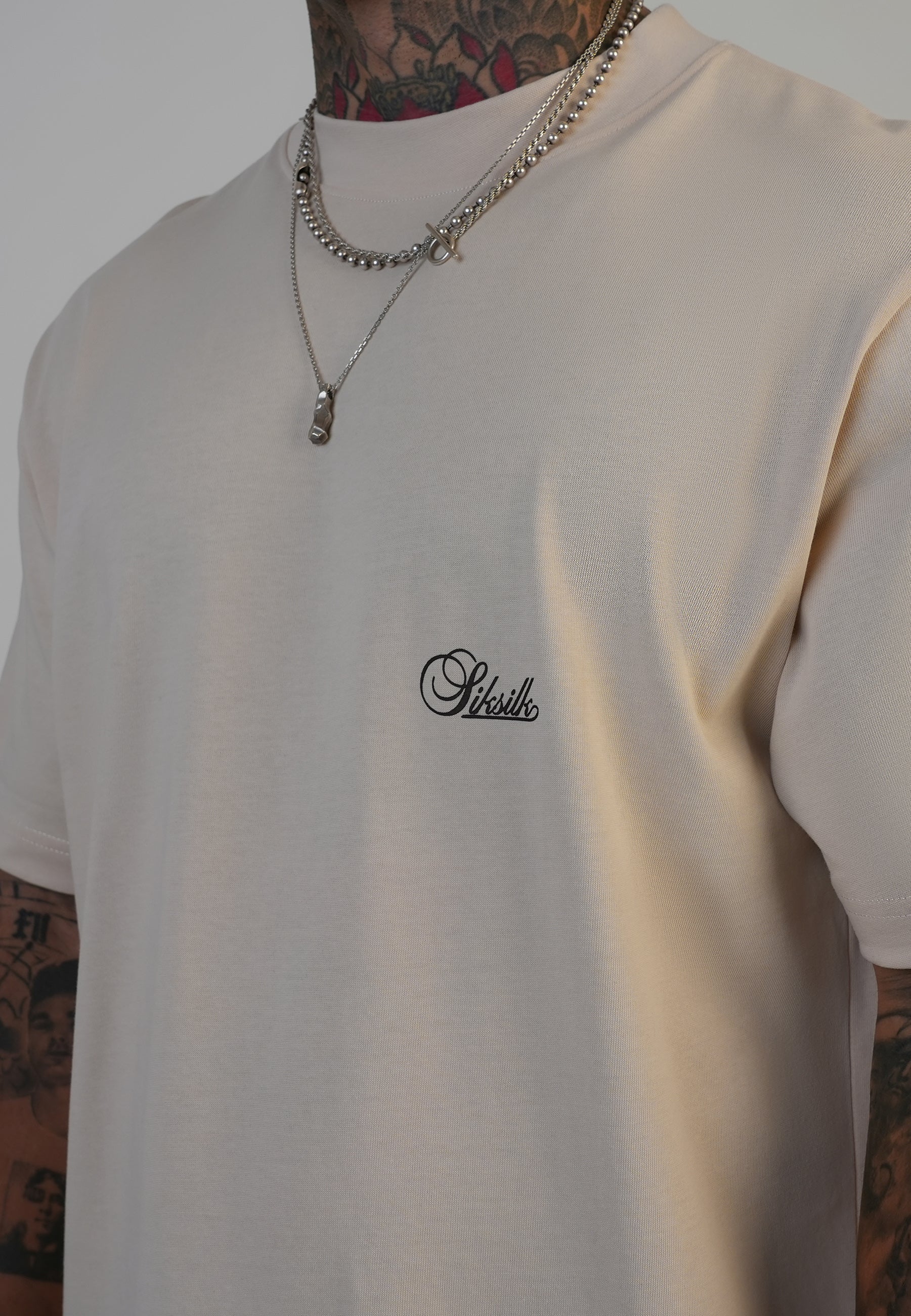 T-shirt oversized en écru T-shirts SikSilk