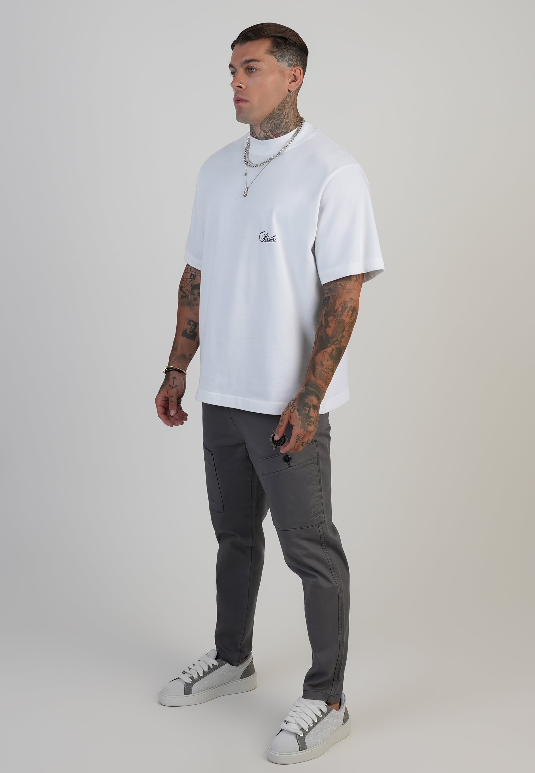 T-shirt oversized en blanc T-shirts SikSilk