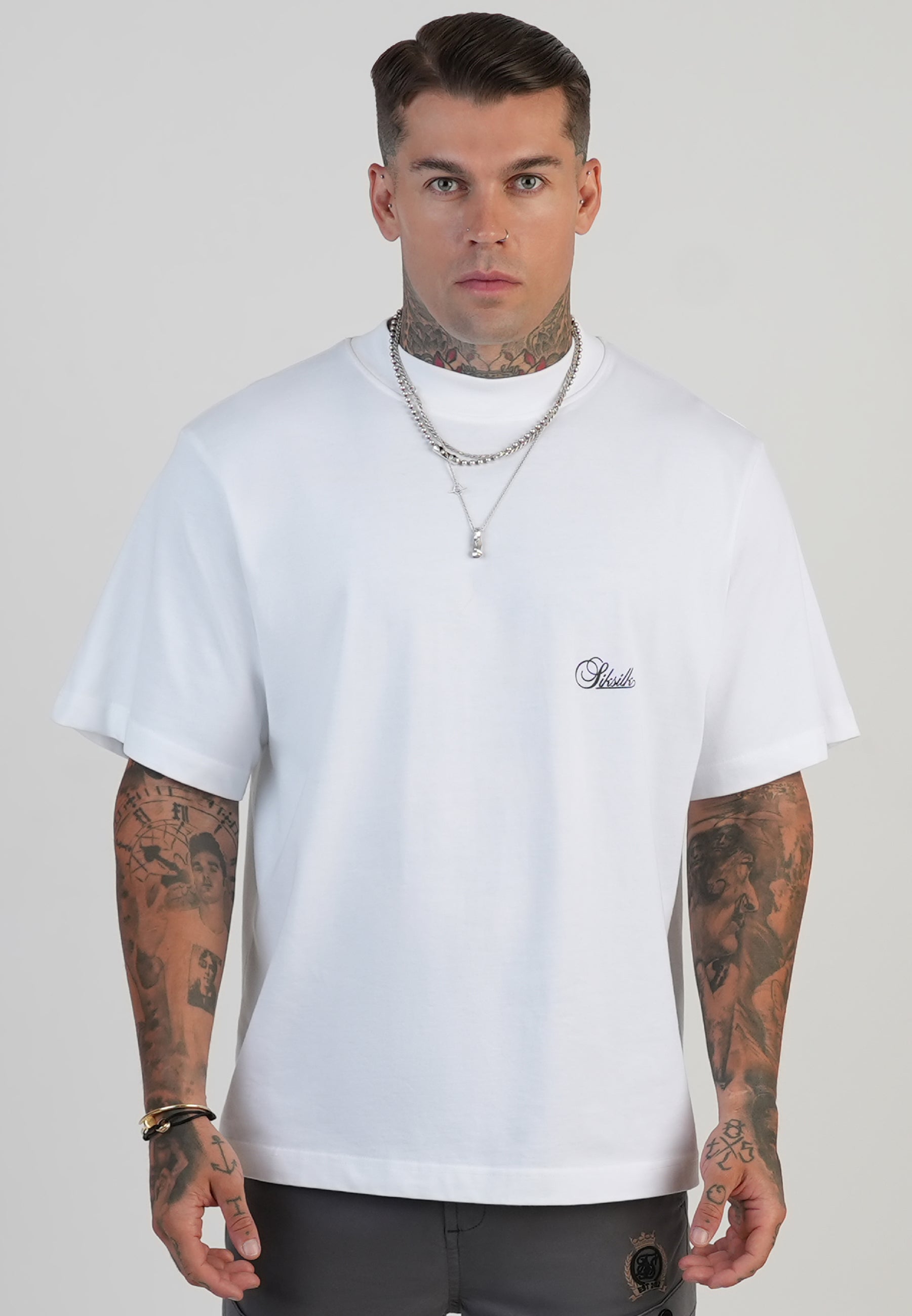T-shirt oversized en blanc T-shirts SikSilk