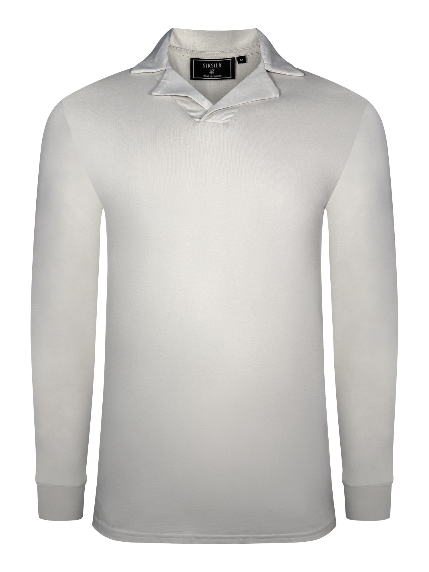 Polo Revere à manches longues en blanc T-shirts SikSilk
