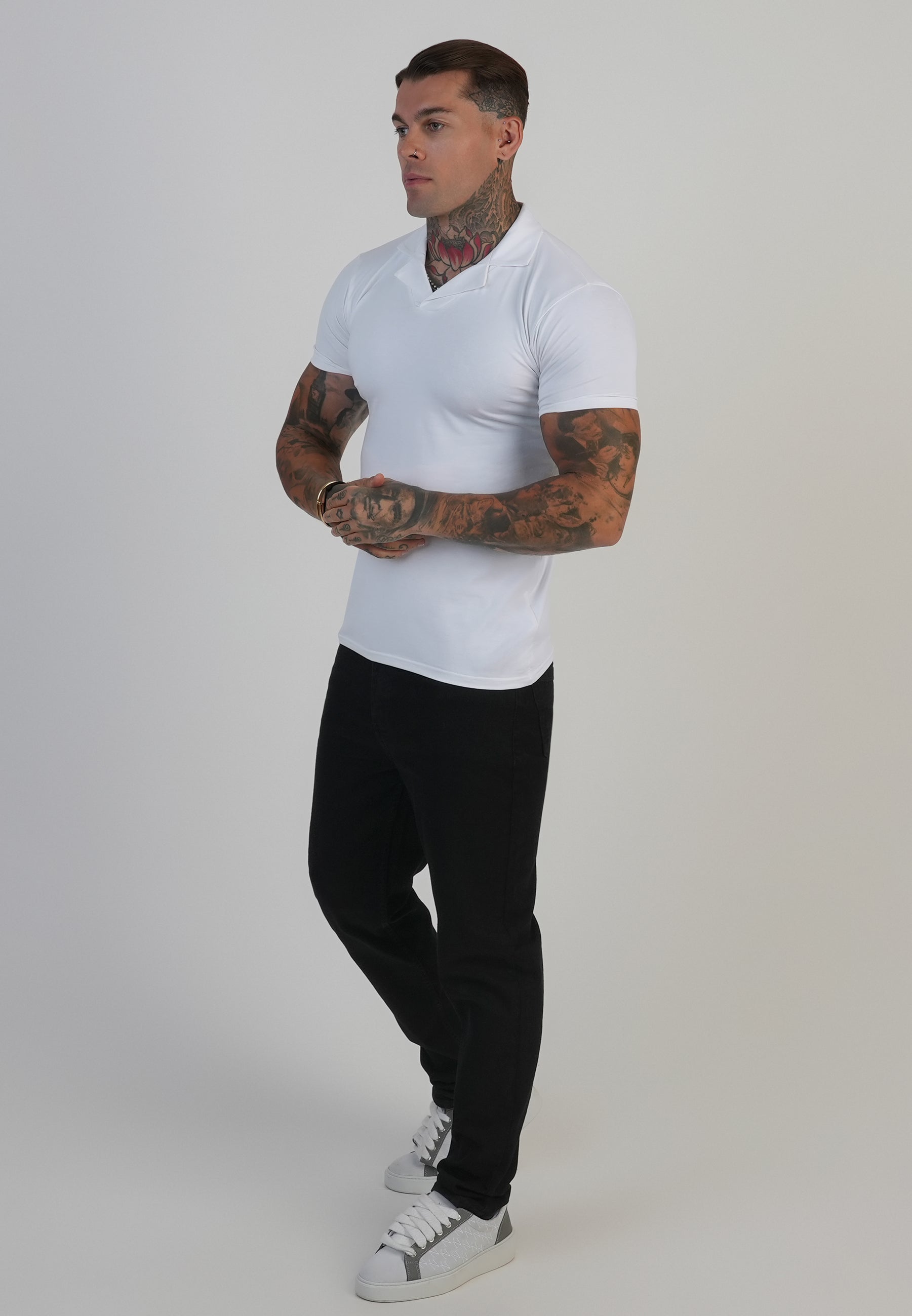 Revere Polo in White T-shirts SikSilk